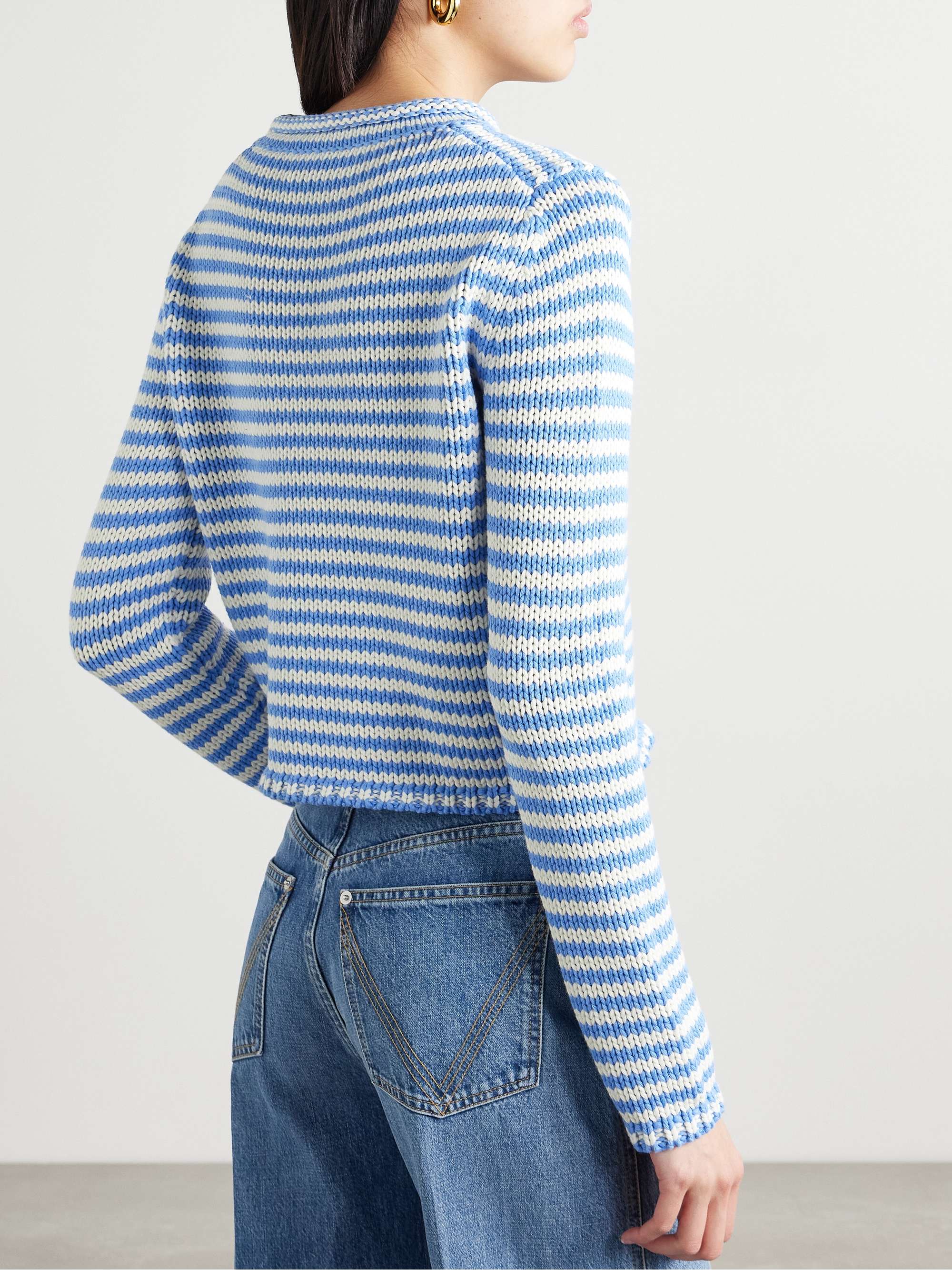 Mini Marina cropped striped cotton sweater view