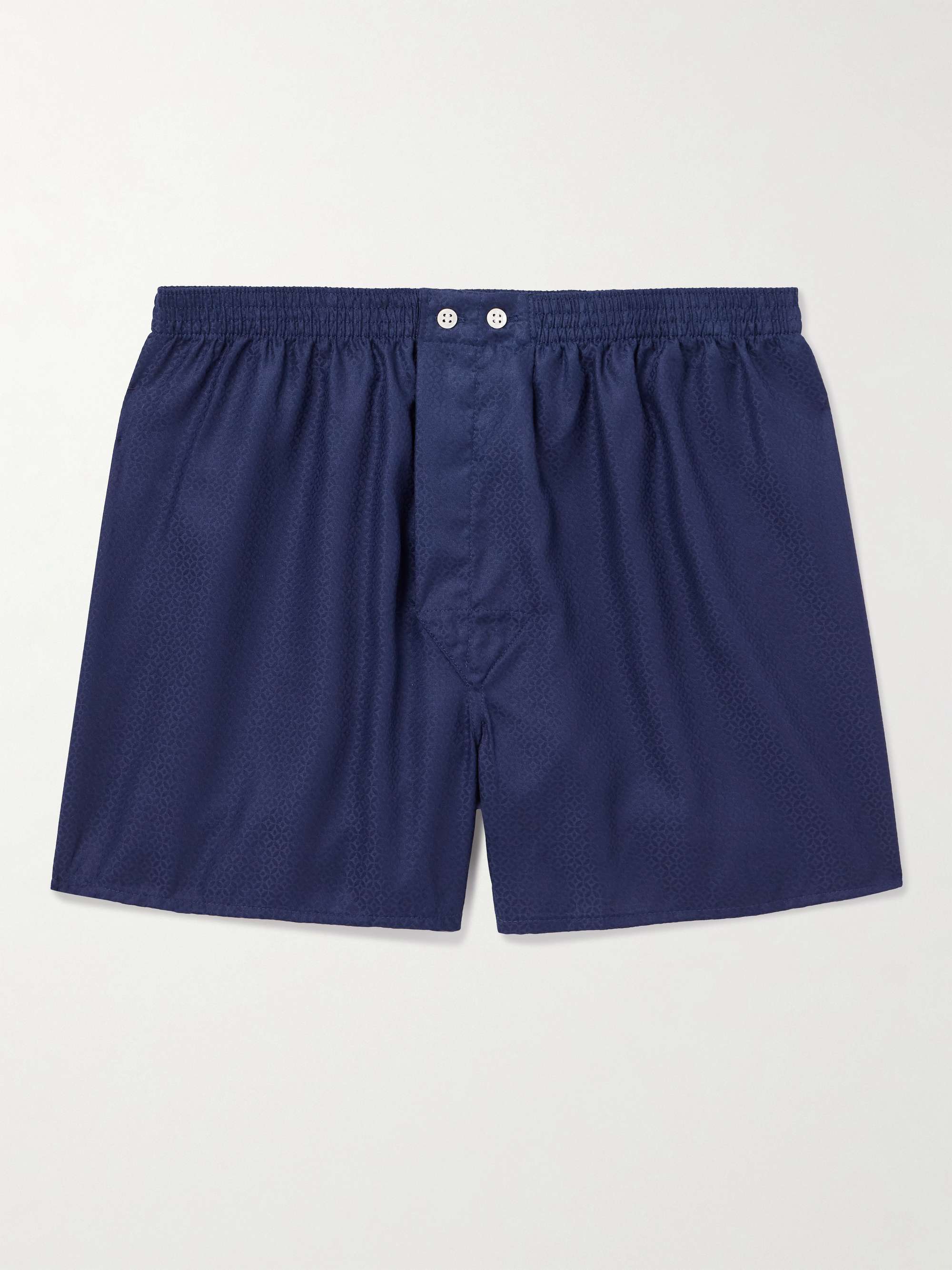 Lombard Cotton-Jacquard Boxer Shorts view