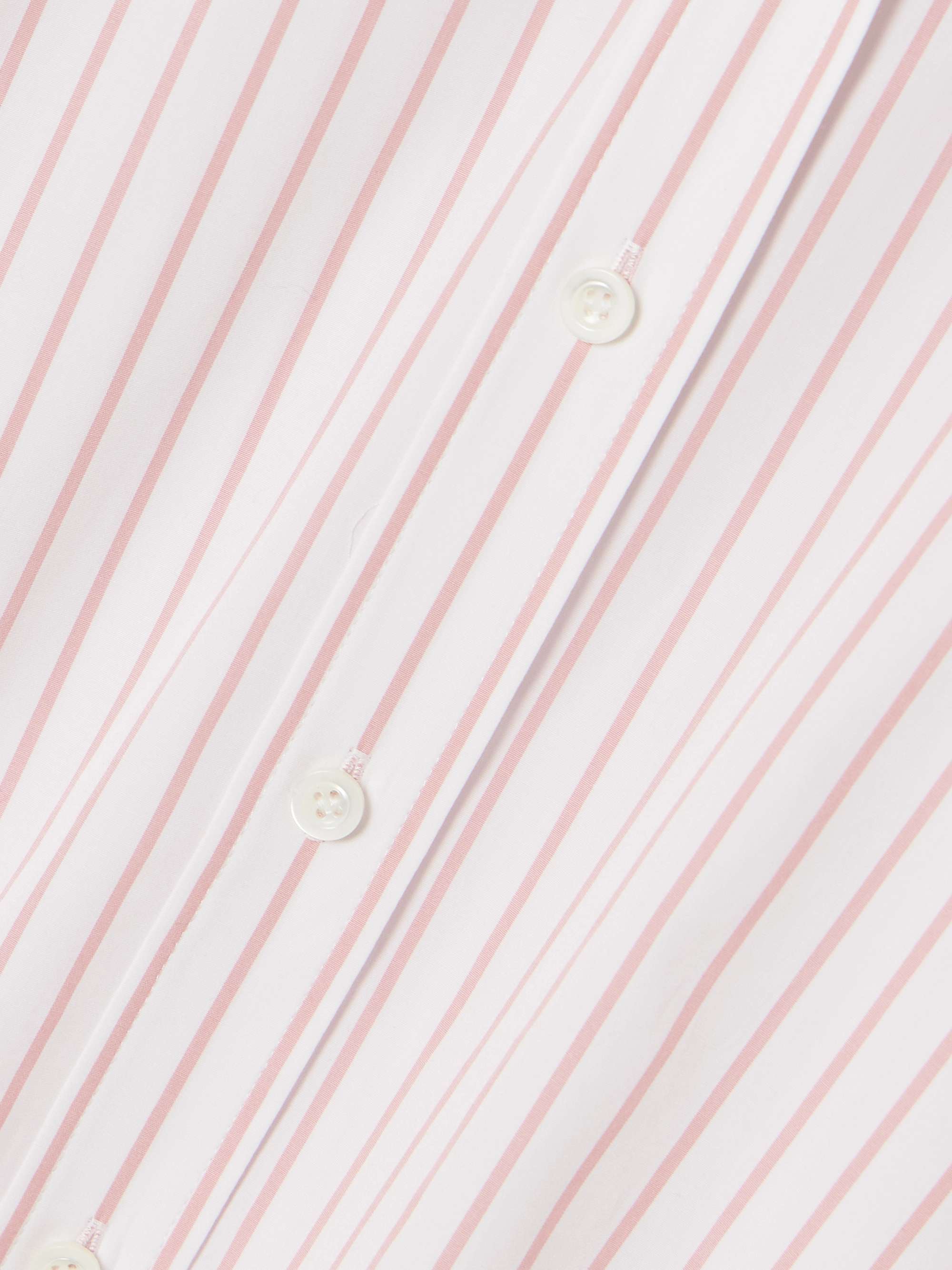 The Oversized striped cotton-poplin shirt view