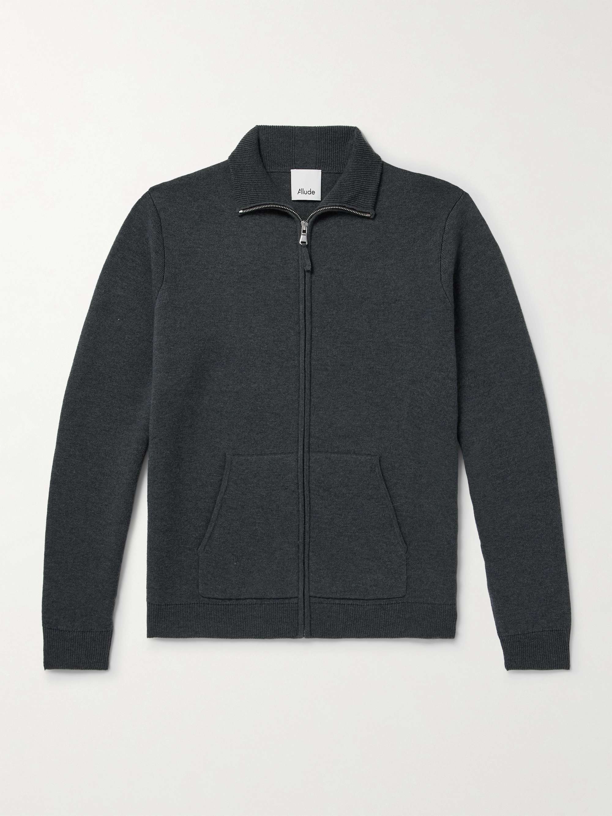 Wool and Cashmere-Blend Zip-Up Cardigan view