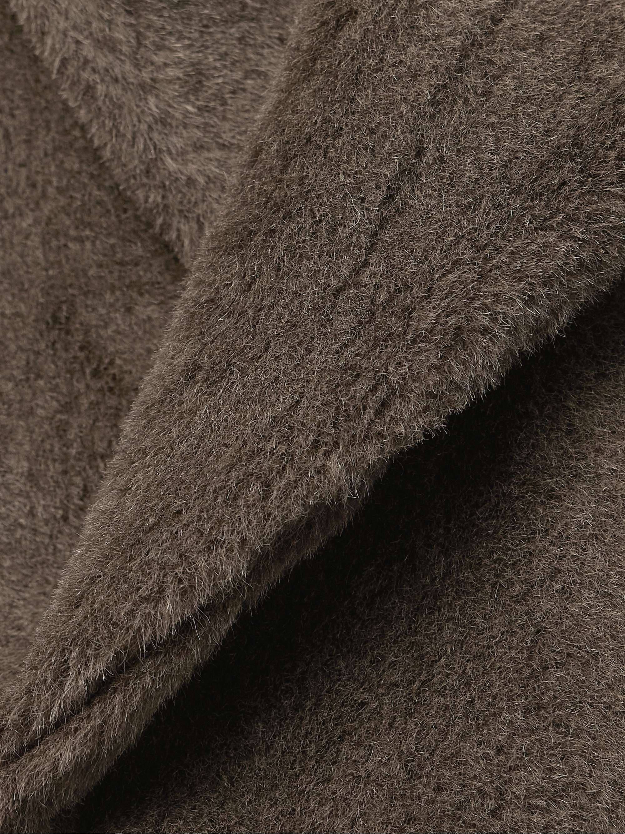 Shawl-Collar Belted Double-Breasted Alpaca Coat view