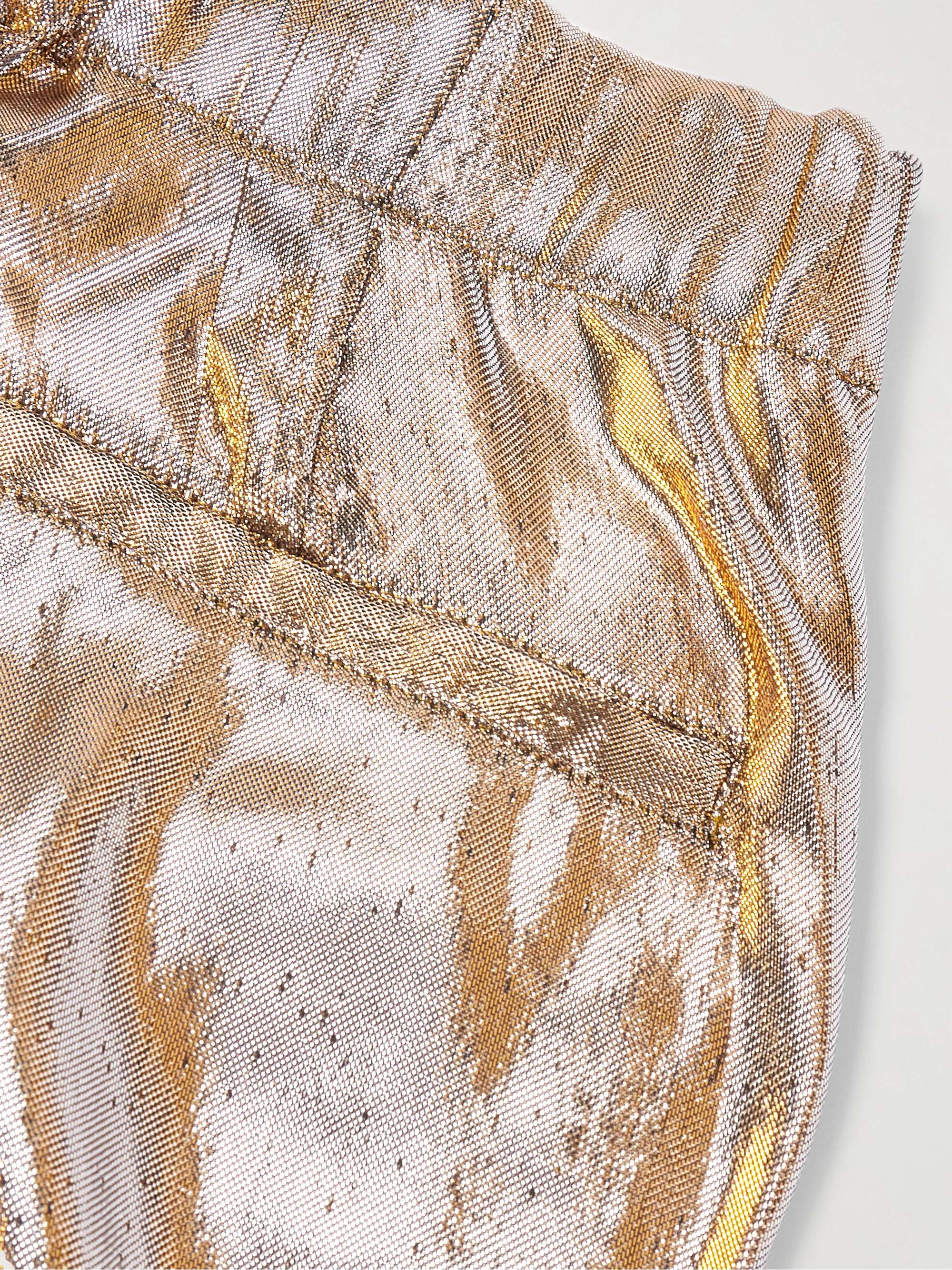 Wide-Leg Lamé Suit Trousers view