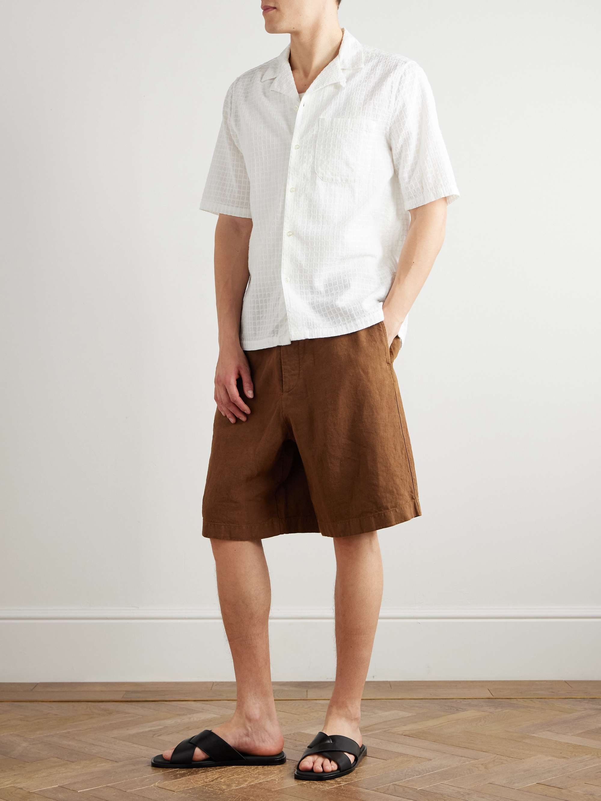 Wide-Leg Linen Shorts view