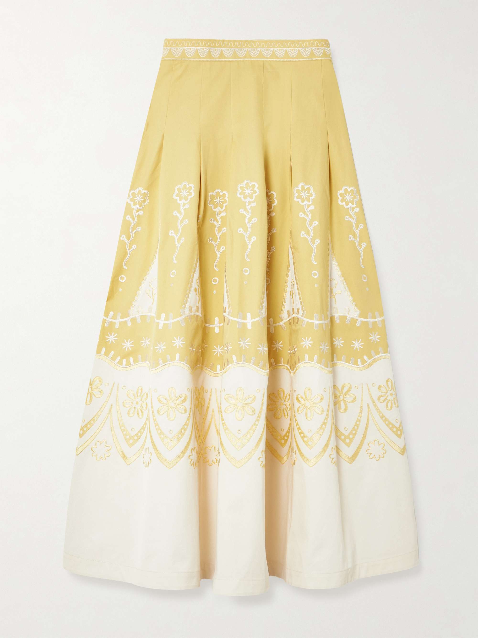 Amelianna embroidered cotton maxi skirt view