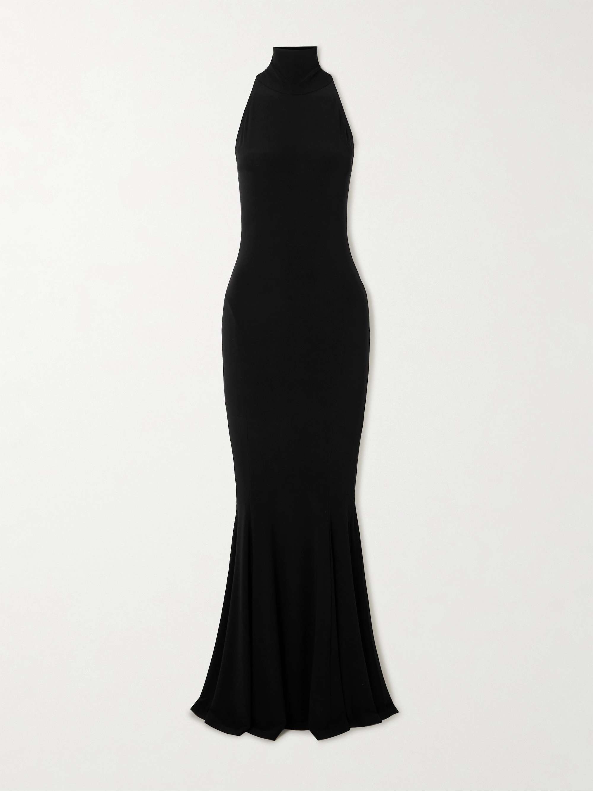 Stretch-jersey halterneck gown view