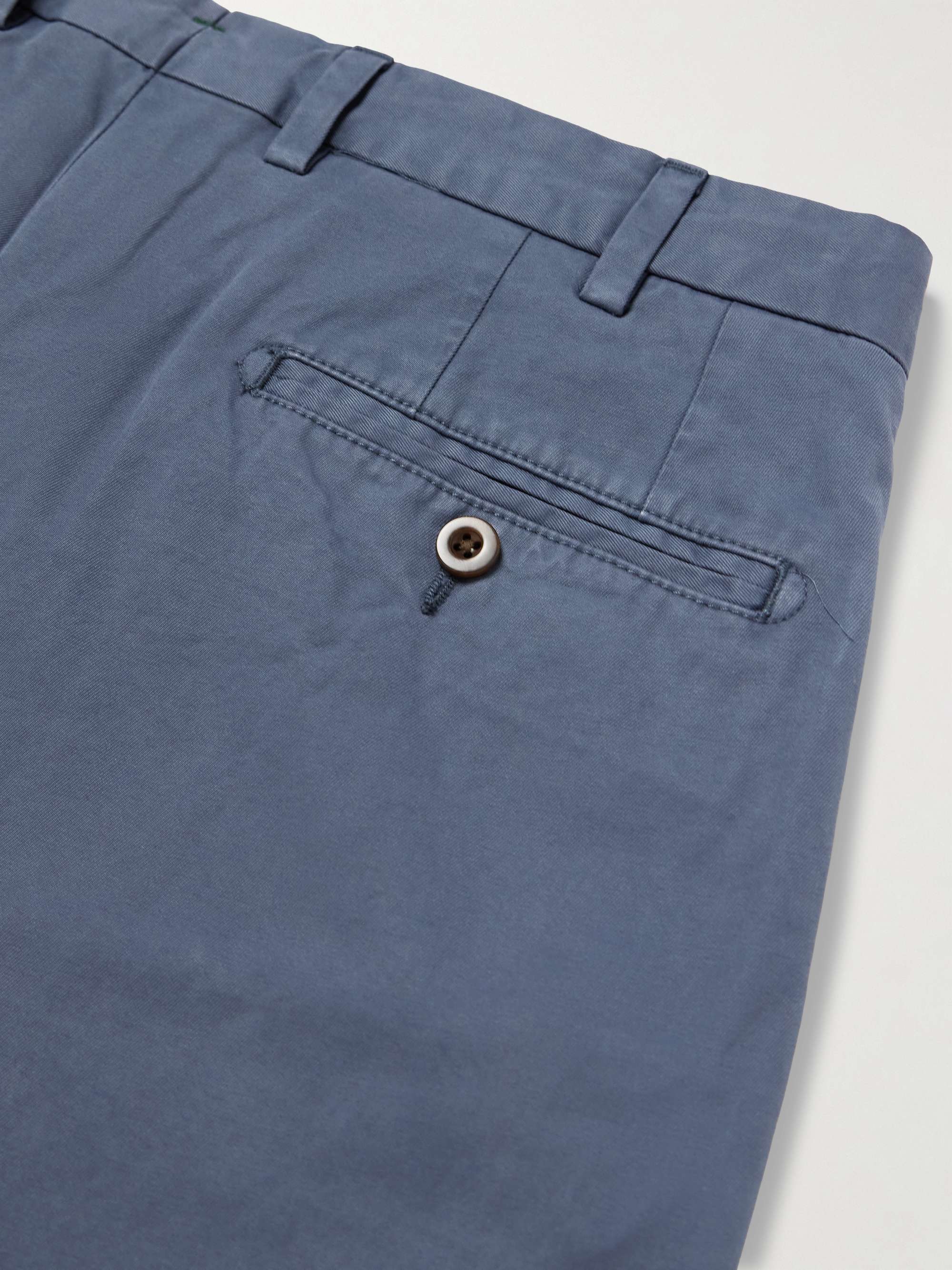 Straight-Leg Garment-Dyed Cotton-Twill Shorts view