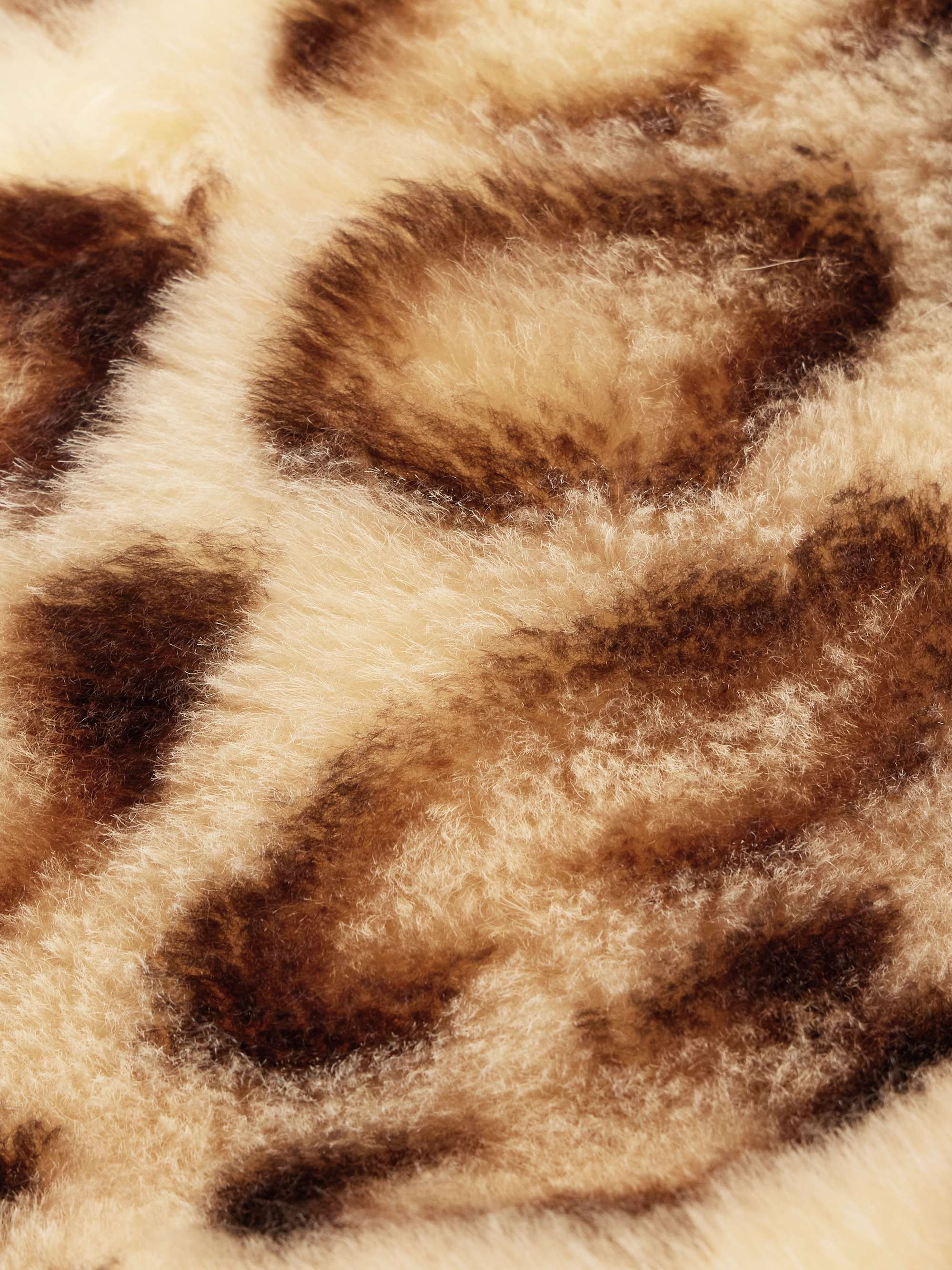 Leopard-Print Goat Hair Coat view