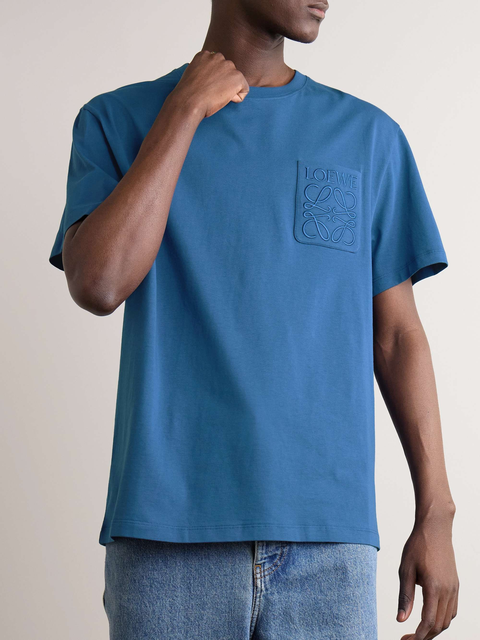 Logo-Embroidered Cotton-Jersey T-Shirt view