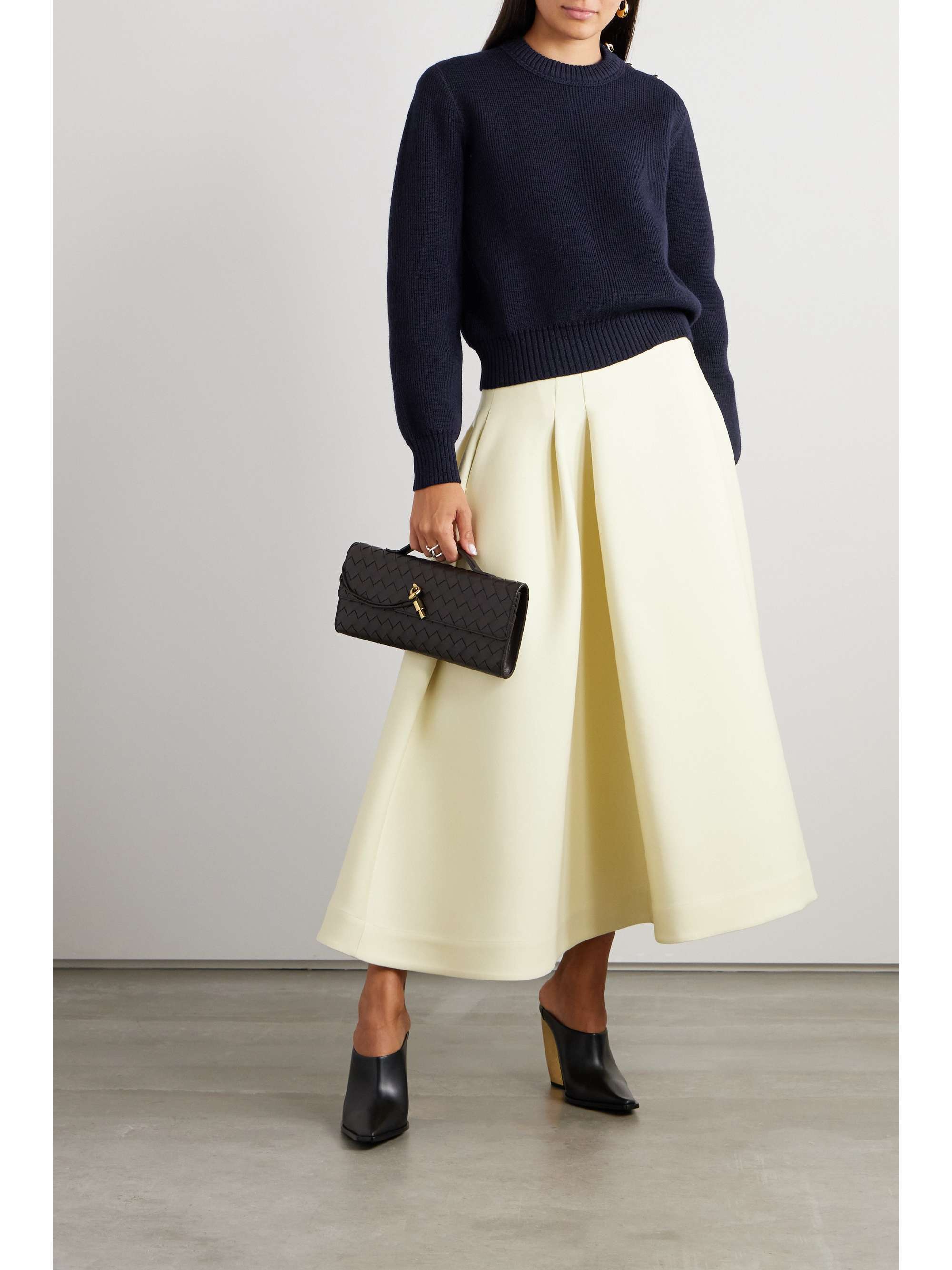Ribbed-knit wool sweater view