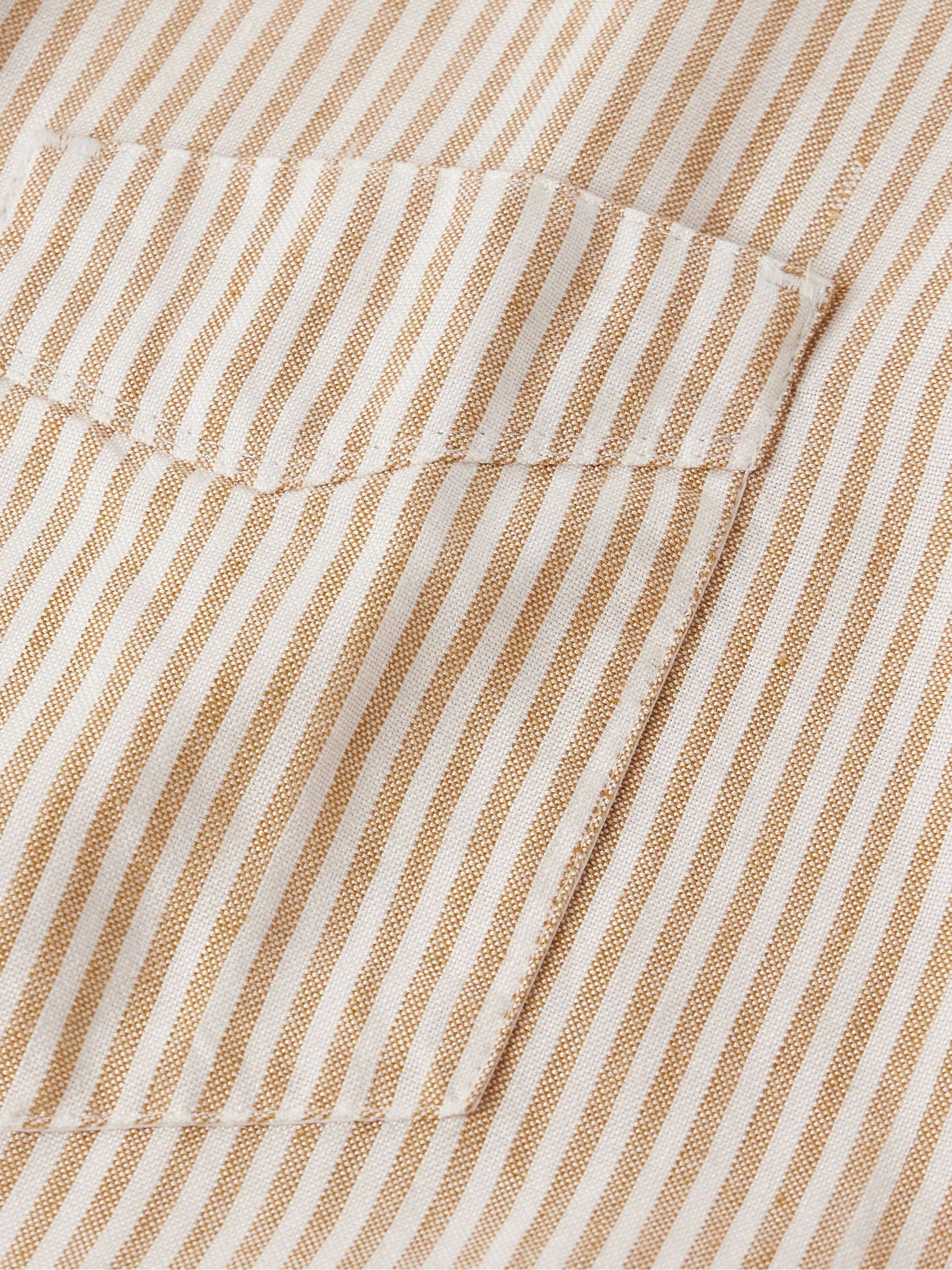 Benoit Striped Lyocell Oxford Shirt view