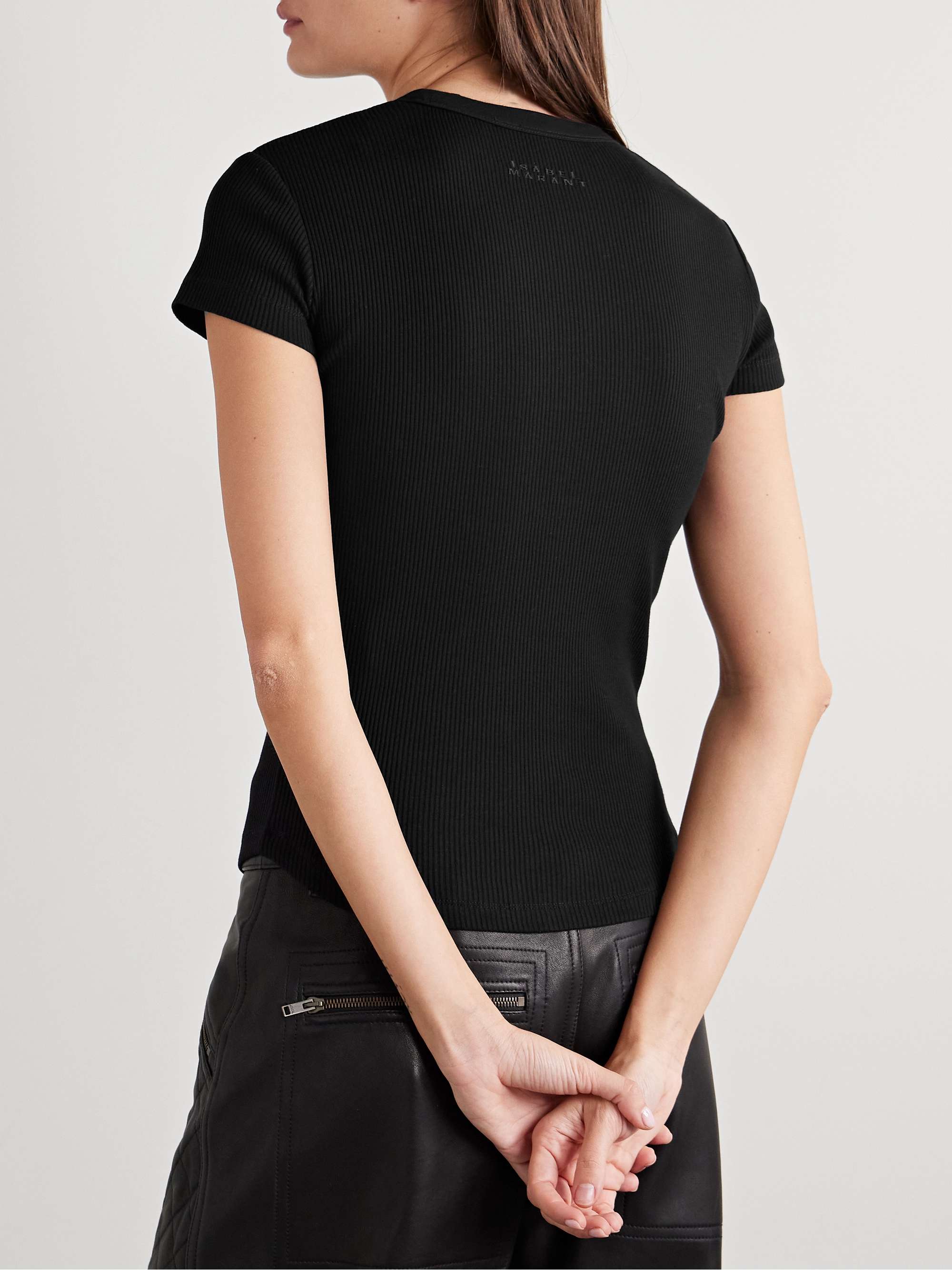 Ribbed cotton-jersey T-shirt view