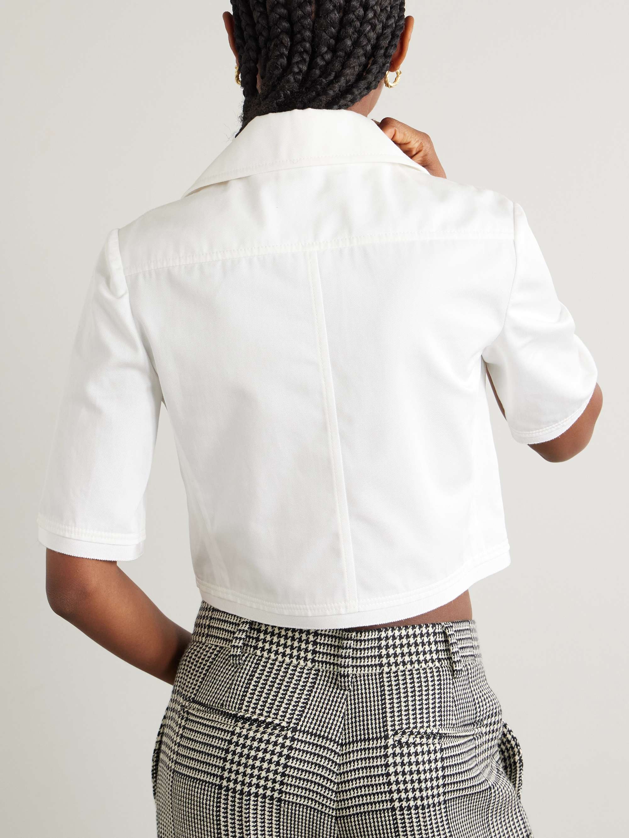 Cropped cotton-twill jacket view