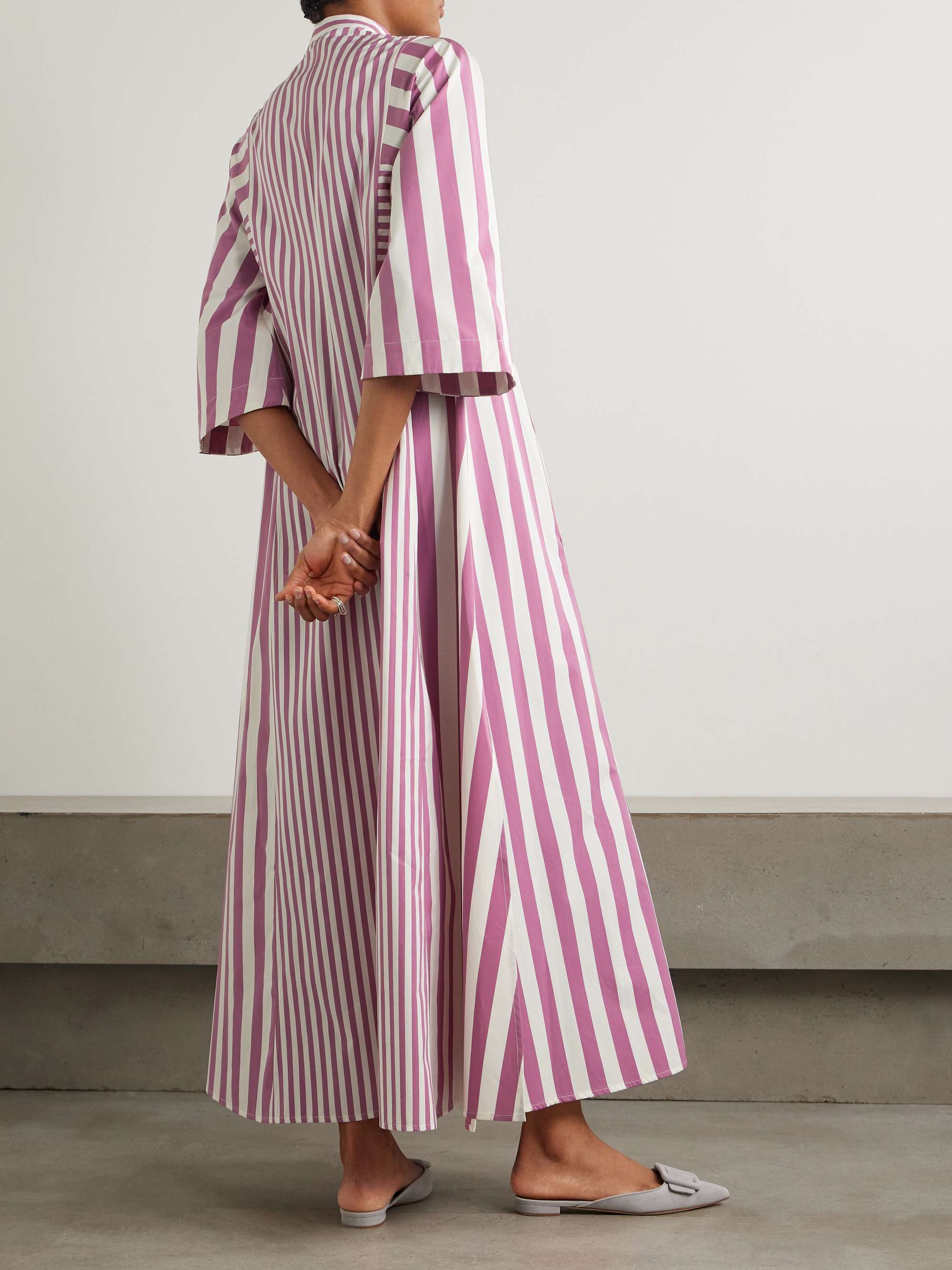 Rachel striped cotton-poplin kaftan view