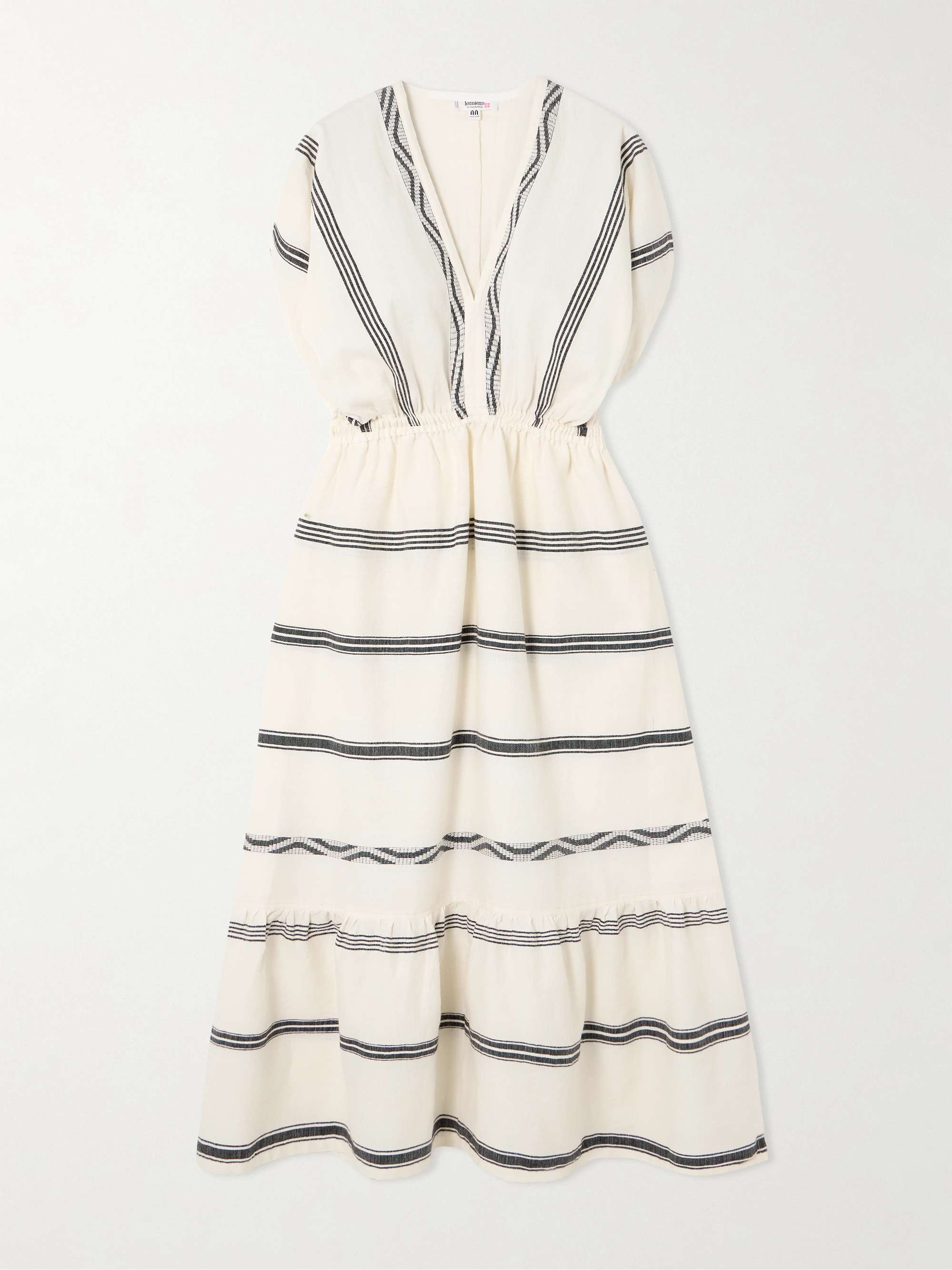 Leila striped cotton midi dress view