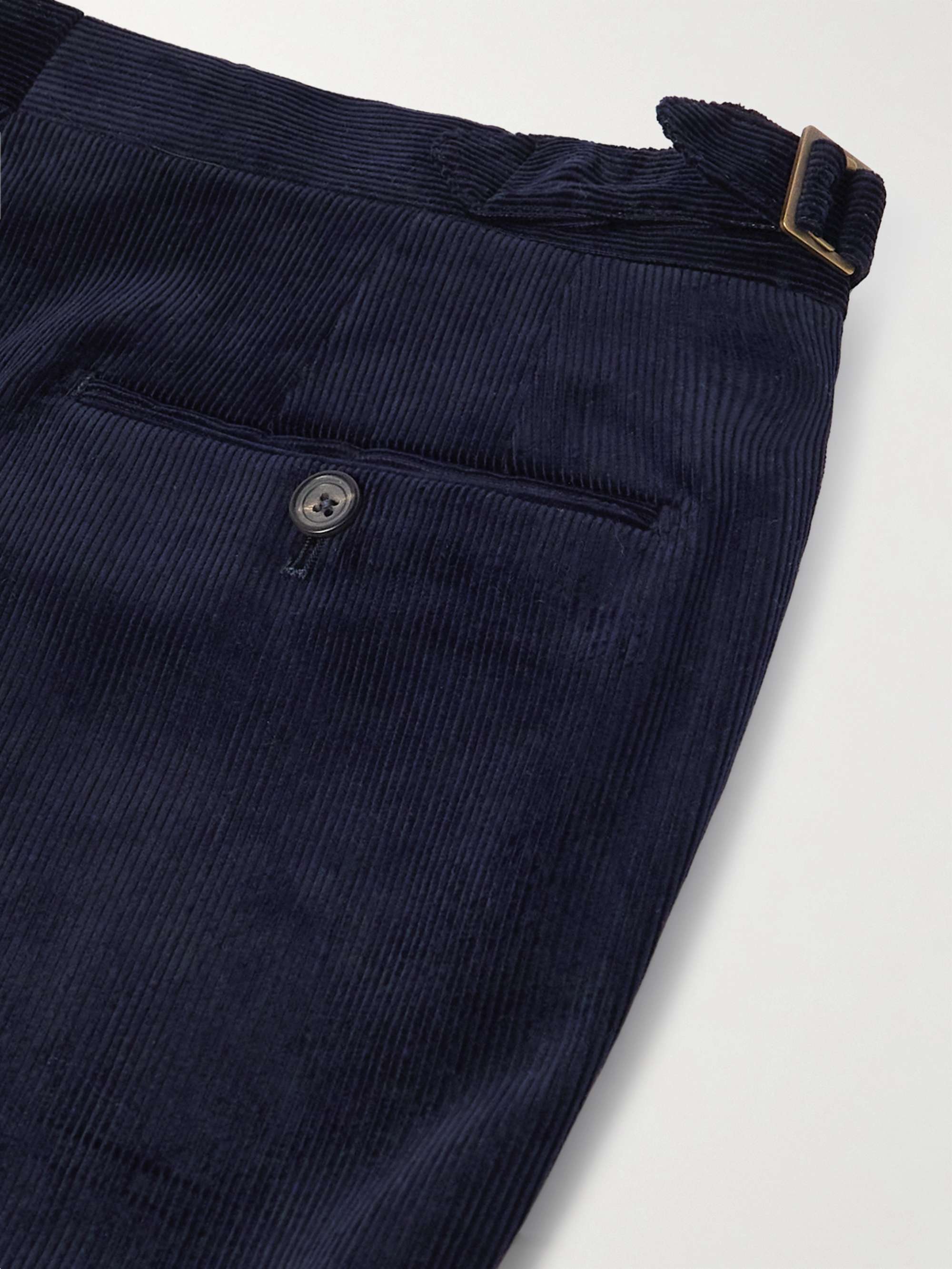 Straight-Leg Cotton-Corduroy Suit Trousers view