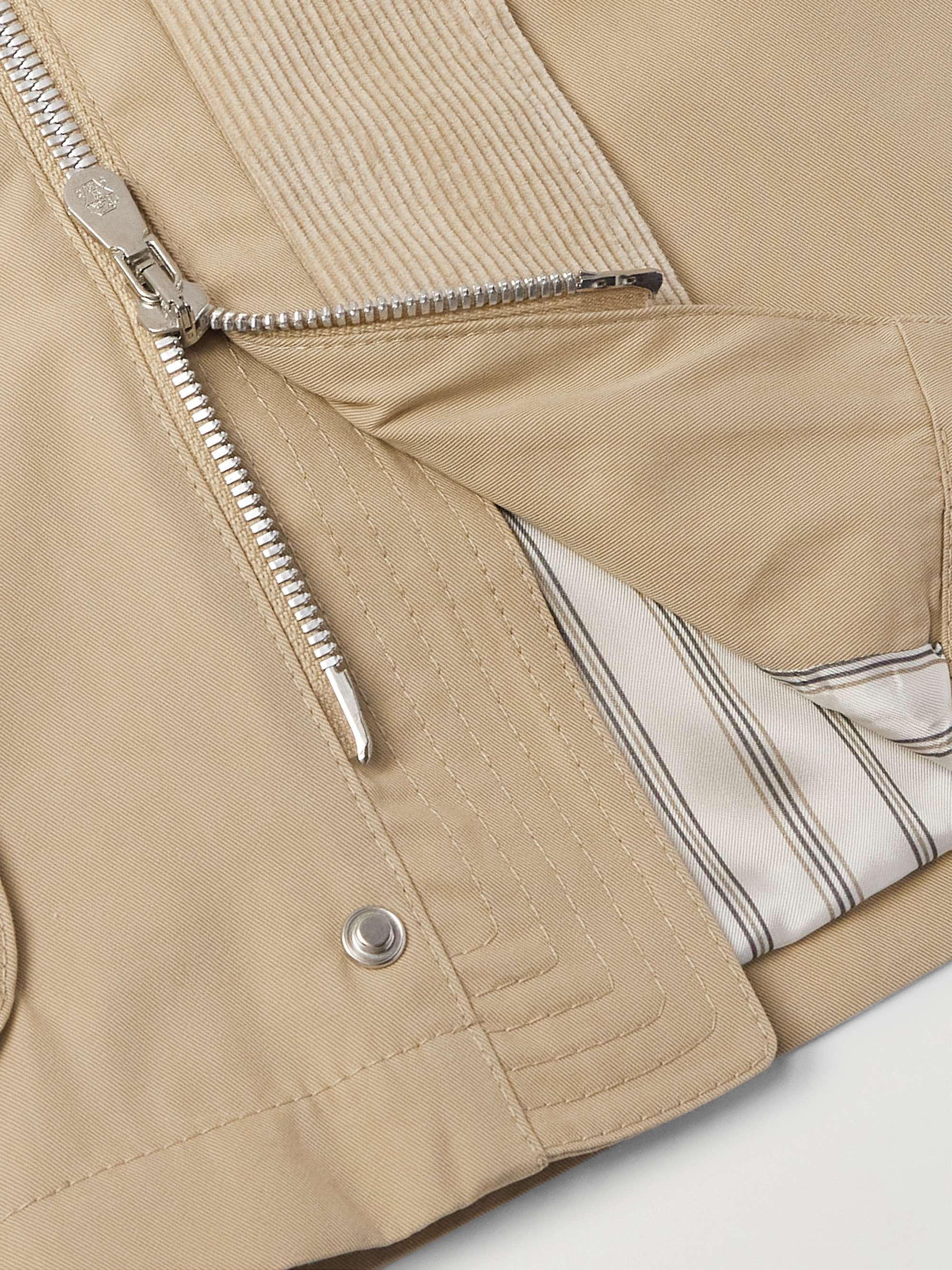 Corduroy-Trimmed Cotton-Blend Gabardine Field Jacket view