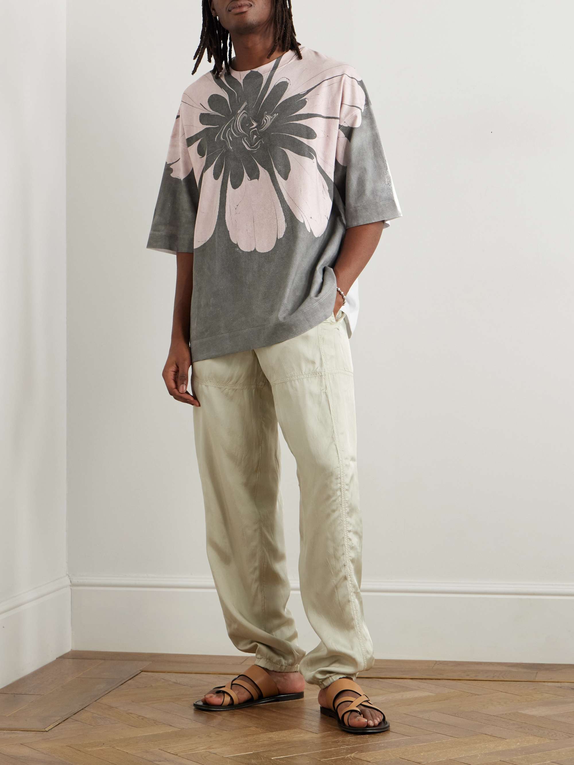 Floral-Print Cotton-Jersey T-Shirt view