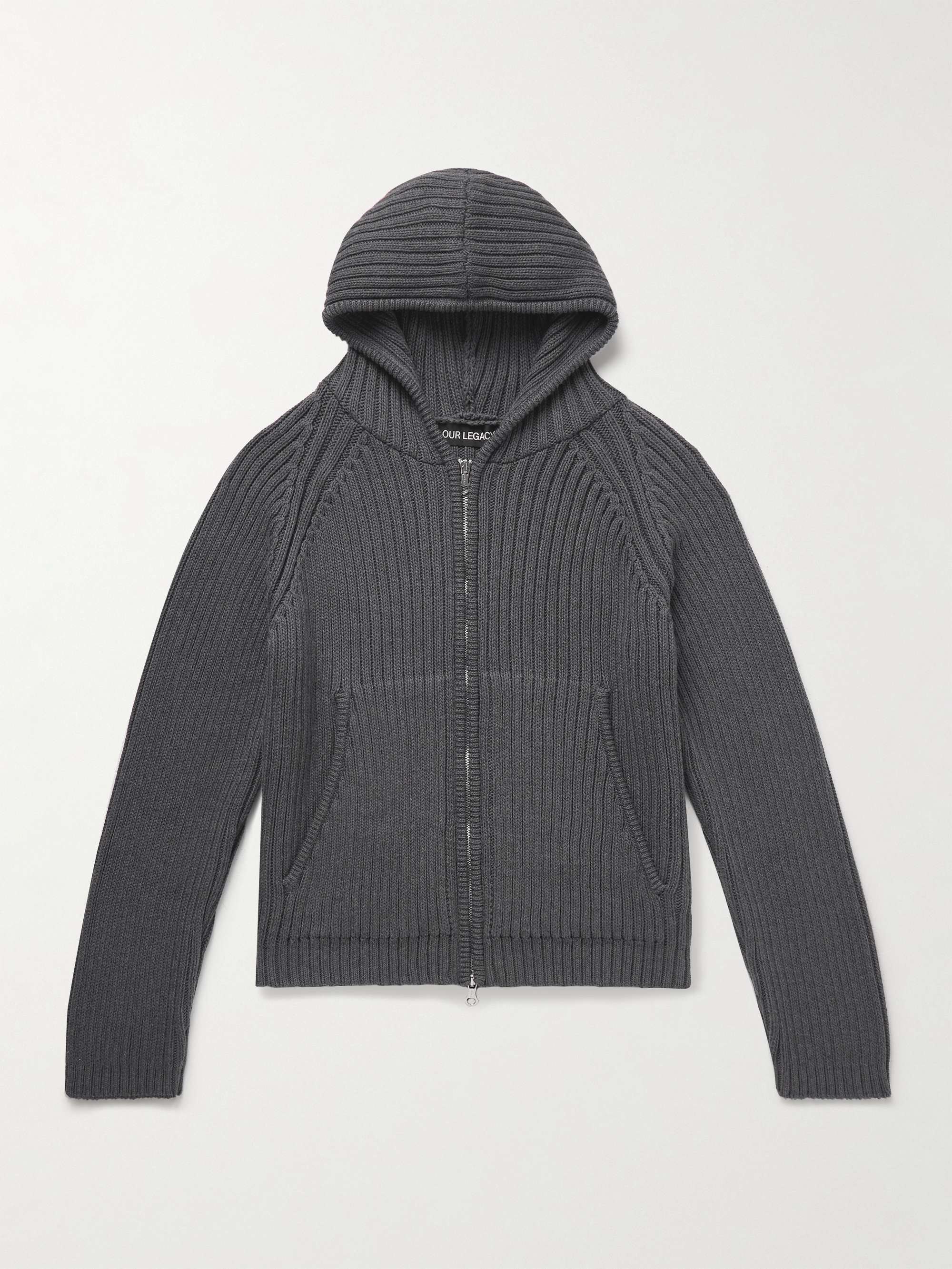 Level Ribbed Cotton Zip-Up Hoodie view