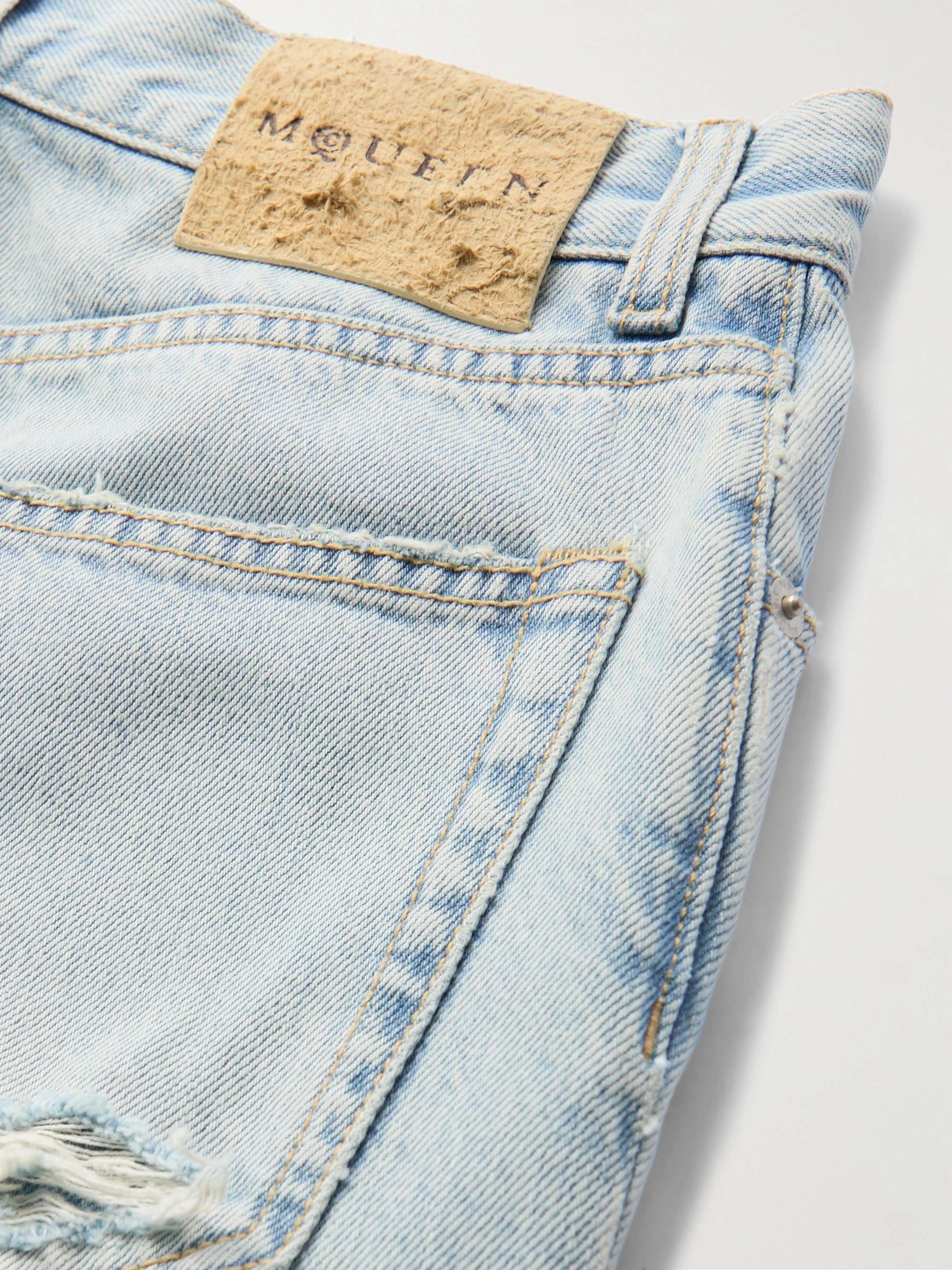 Slim-Fit Distressed Jeans view