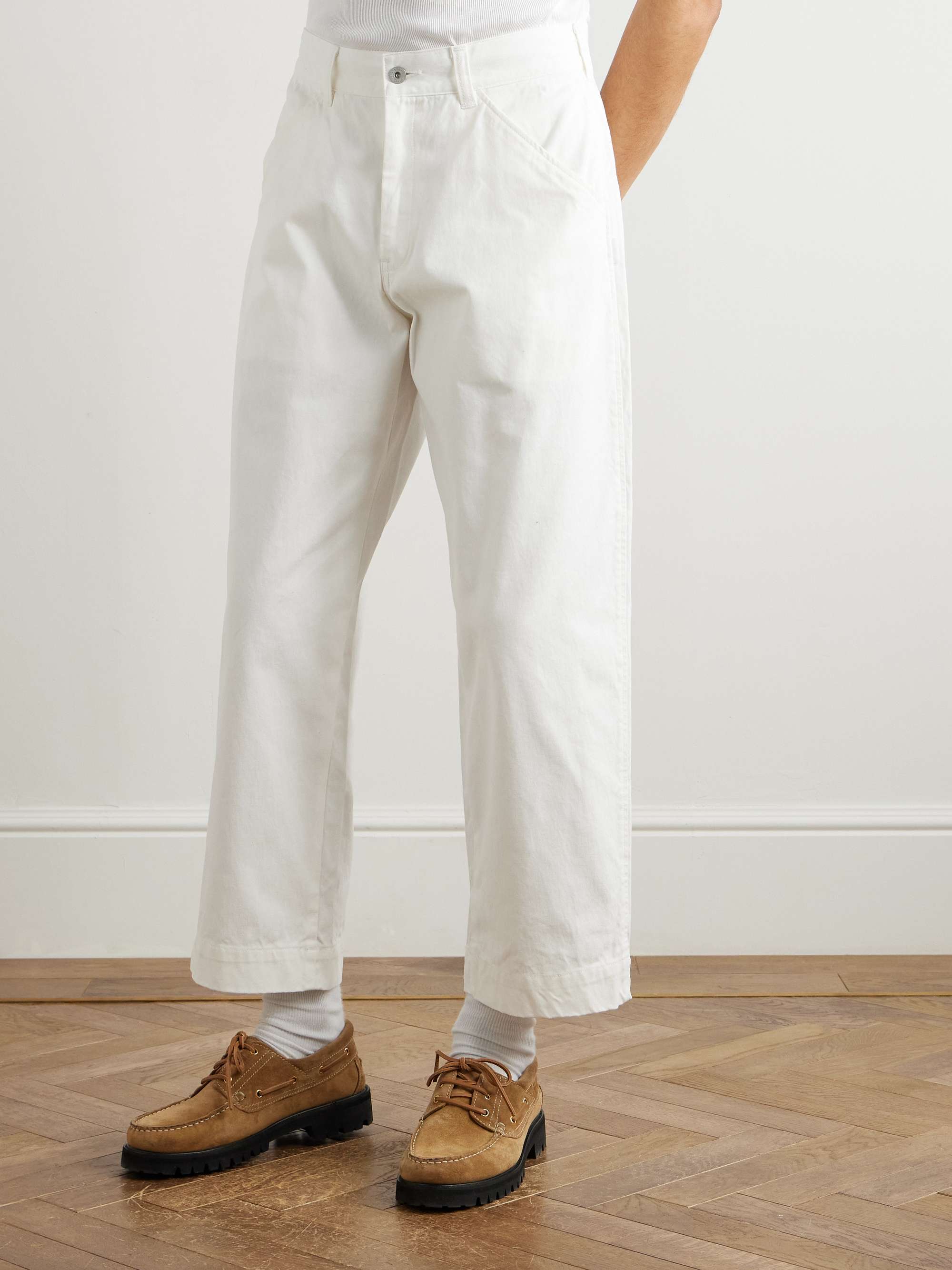 BW Straight-Leg Cotton-Canvas Trousers view