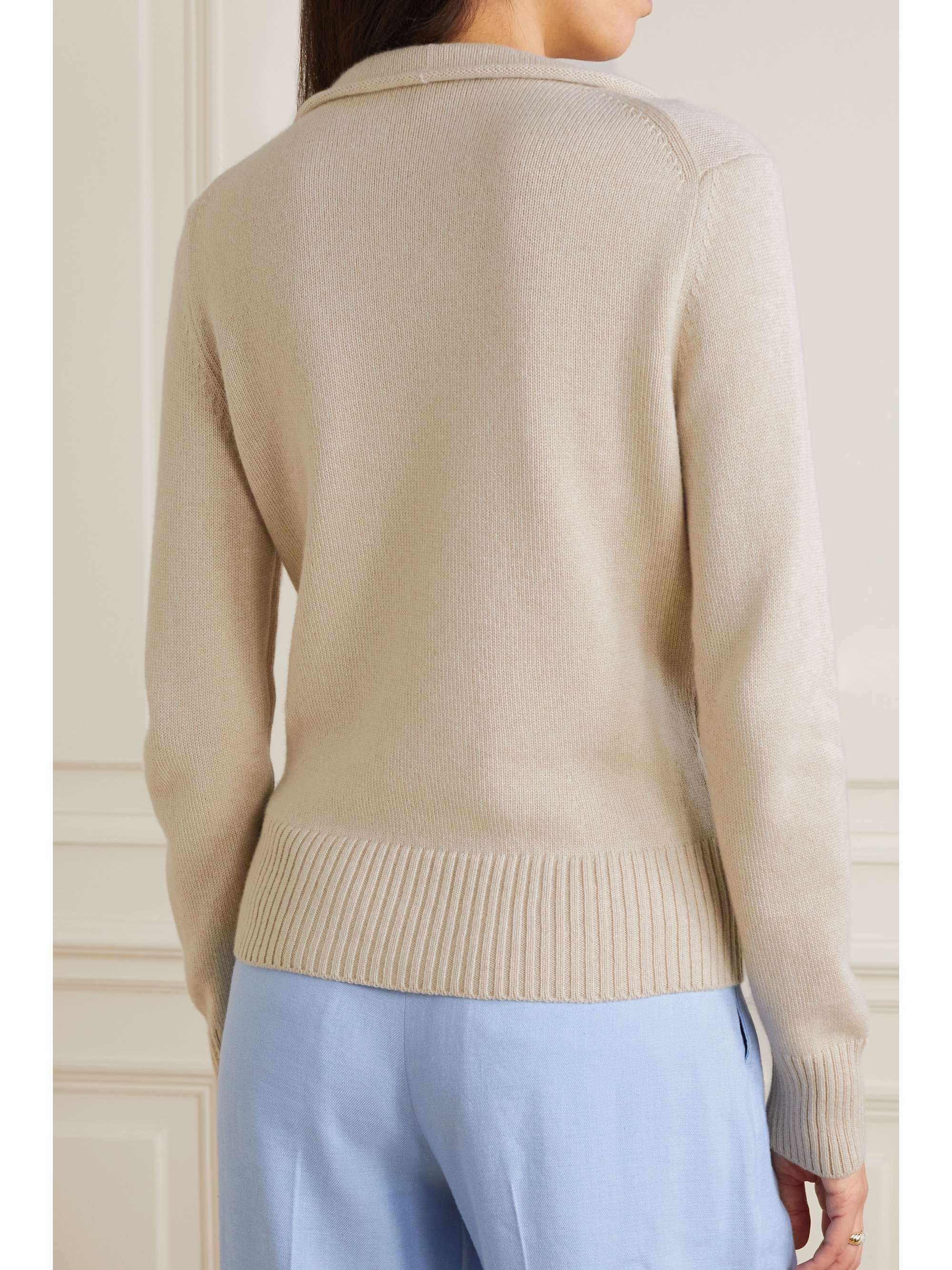 Cashmere polo sweater view