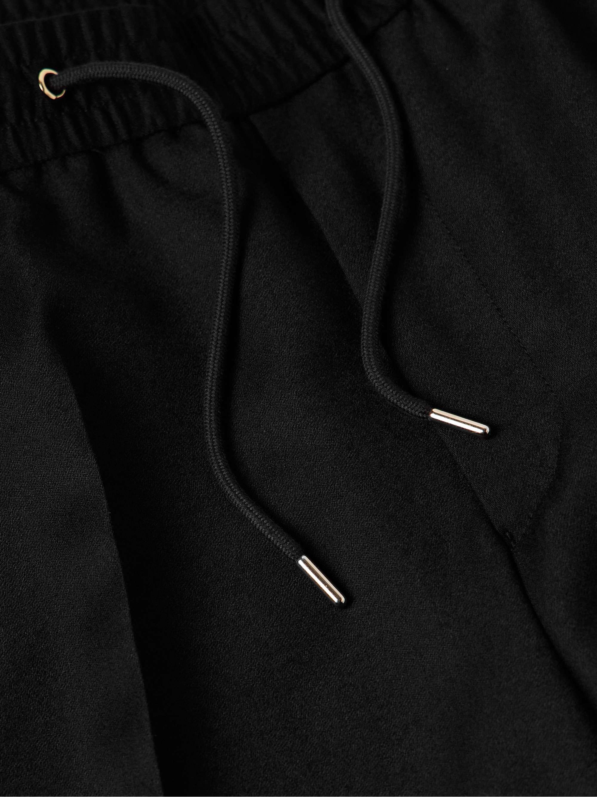 Slim-Fit Wool and Cashmere-Blend Flannel Drawstring Trousers view