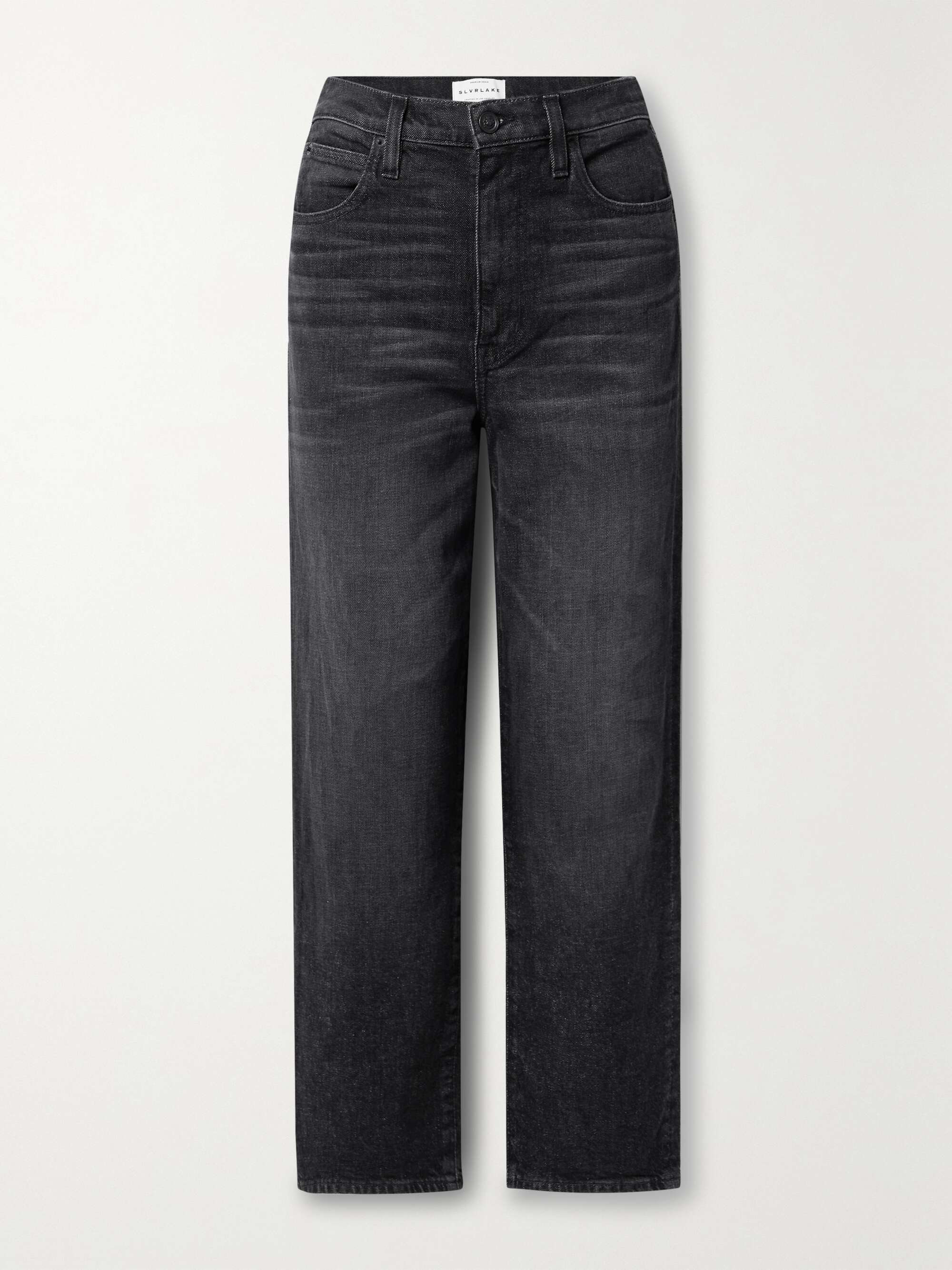 + NET SUSTAIN London cropped high-rise straight-leg organic jeans view