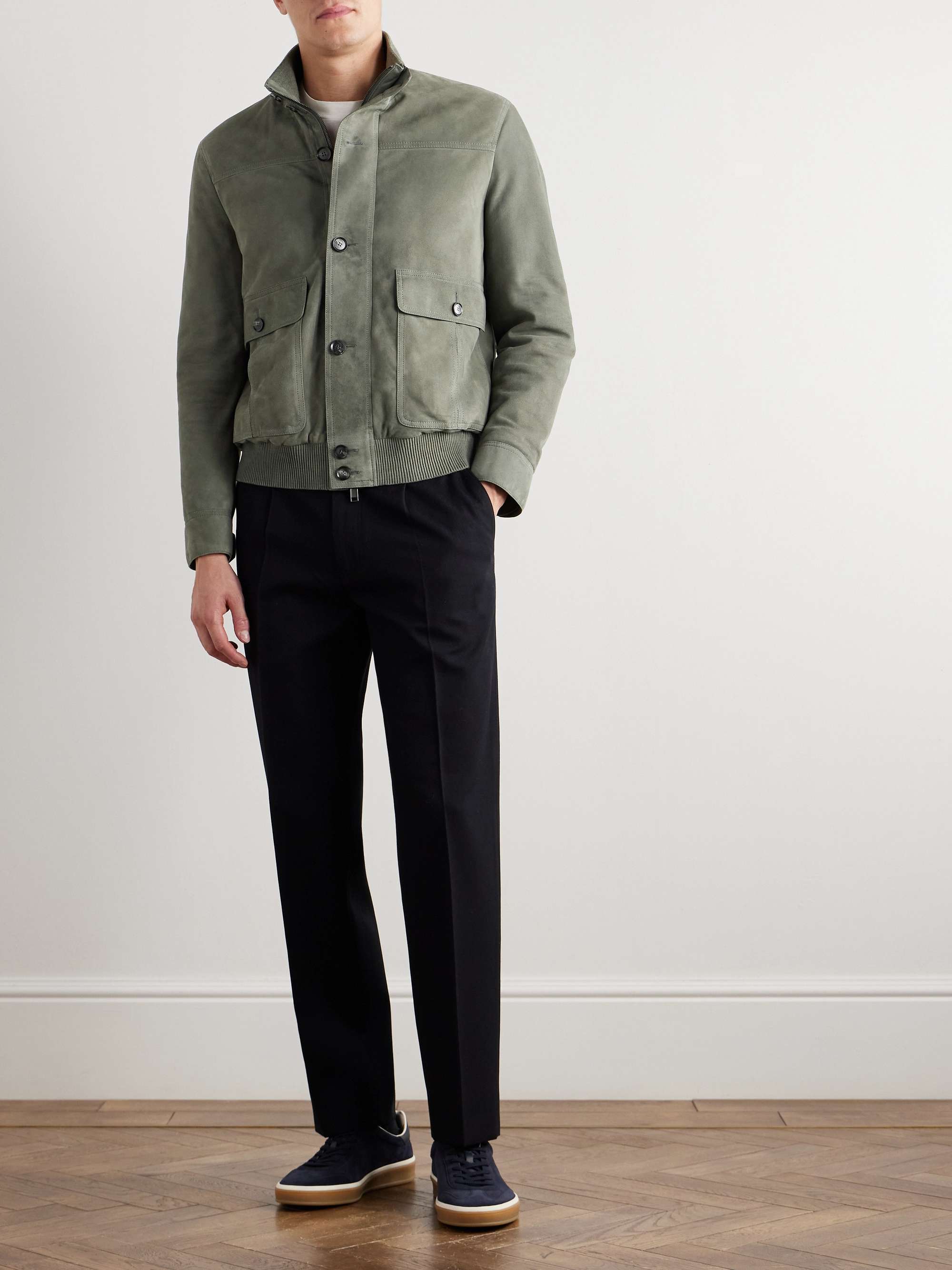 75 Padded Suede Blouson Jacket view
