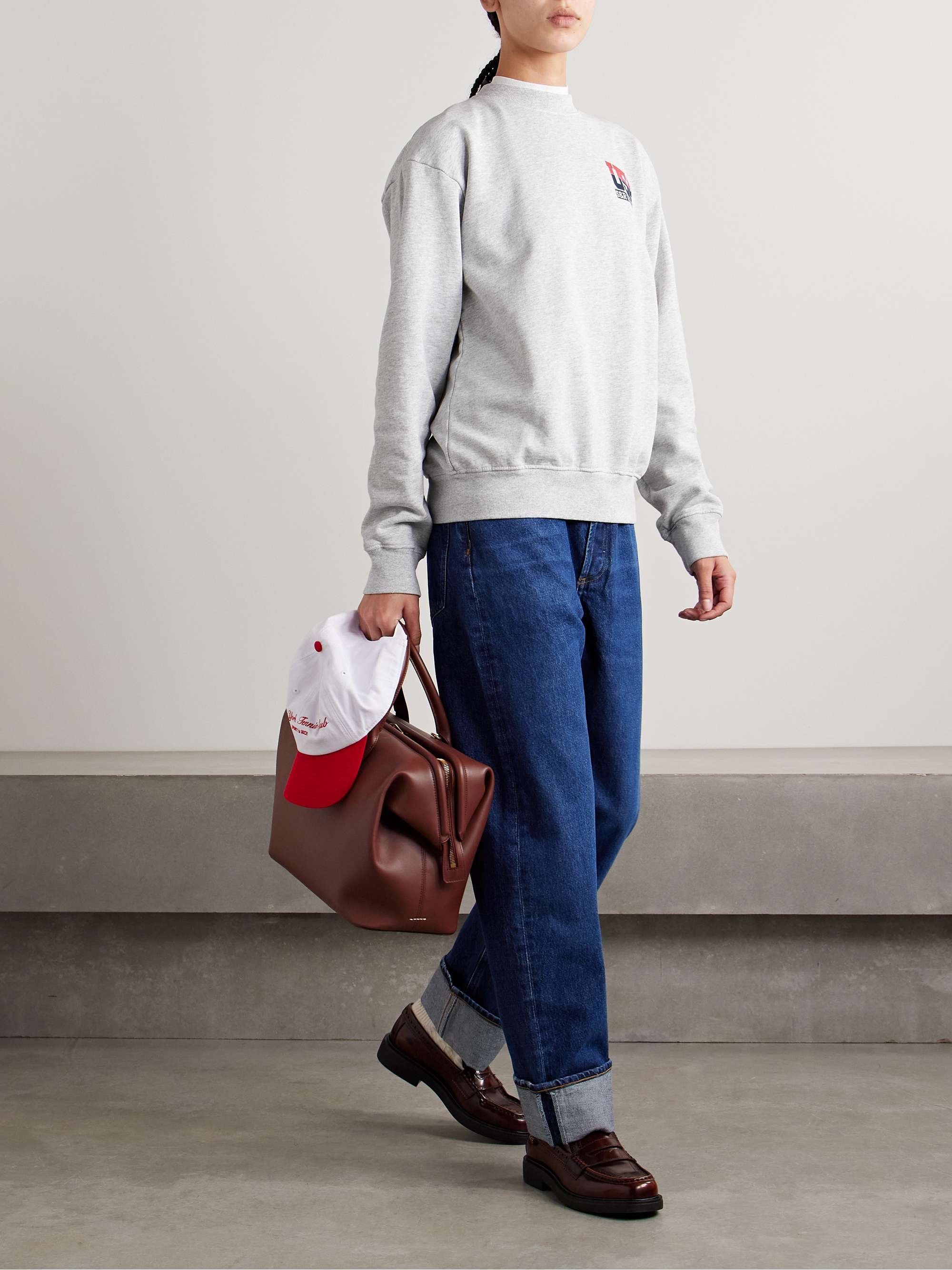 + adidas Originals printed cotton-blend jersey sweatshirt view