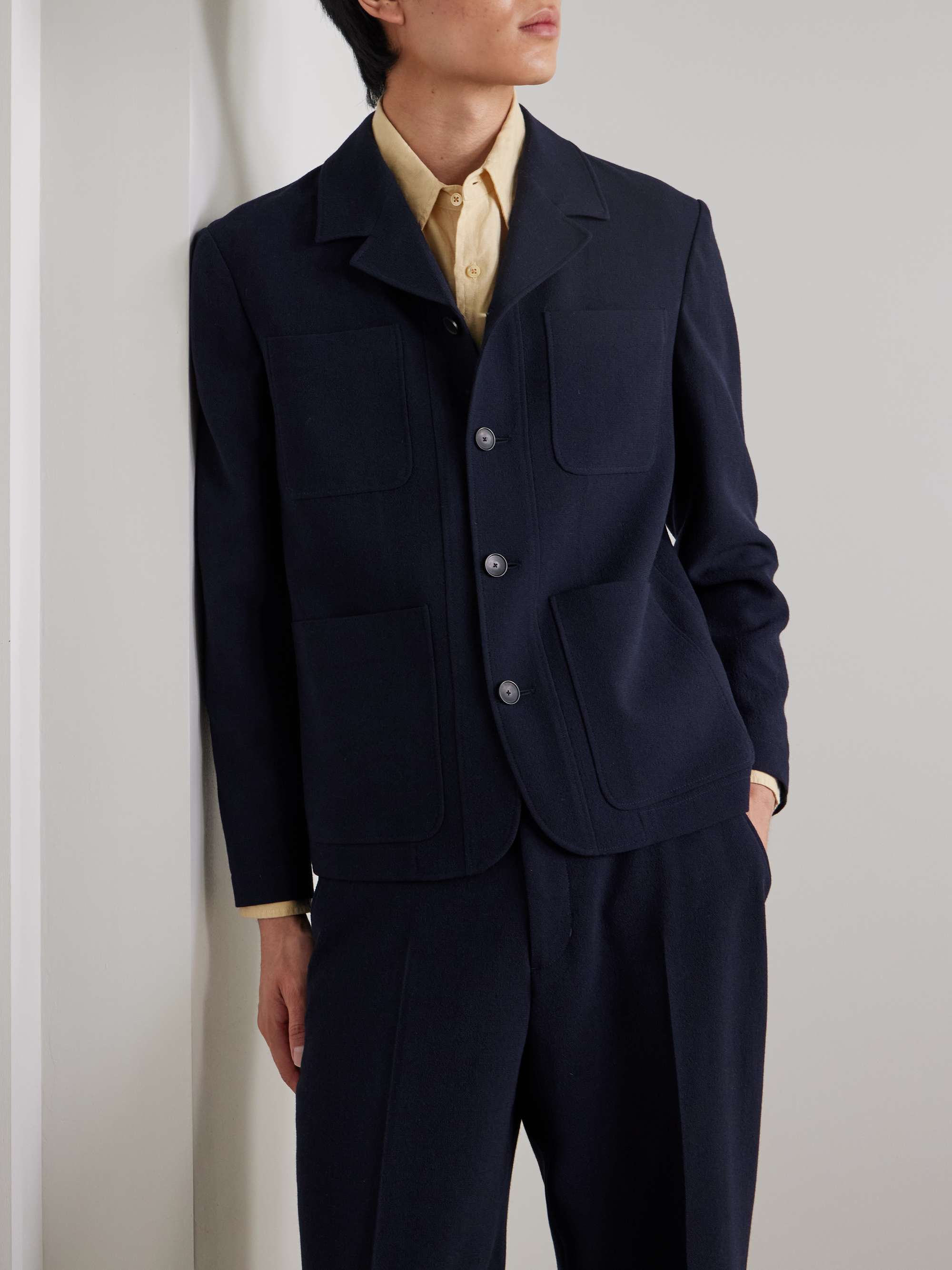 Wool-Crepe Chore Jacket view