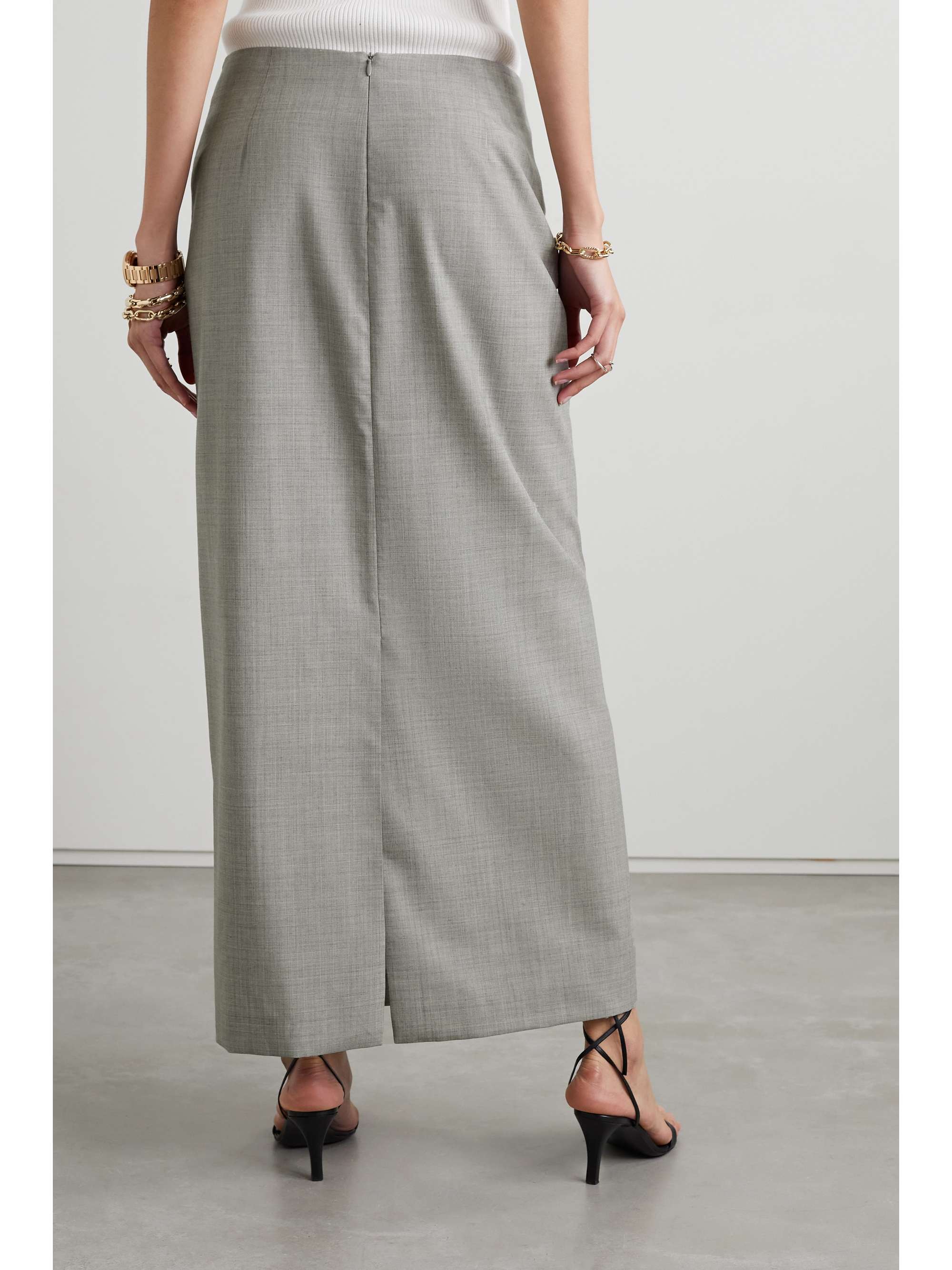 Berth wool maxi skirt view