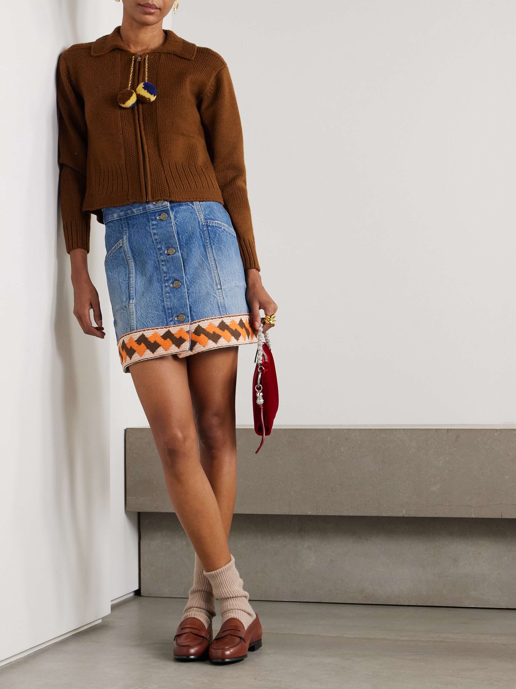 Marion pompom-detailed wool cardigan view