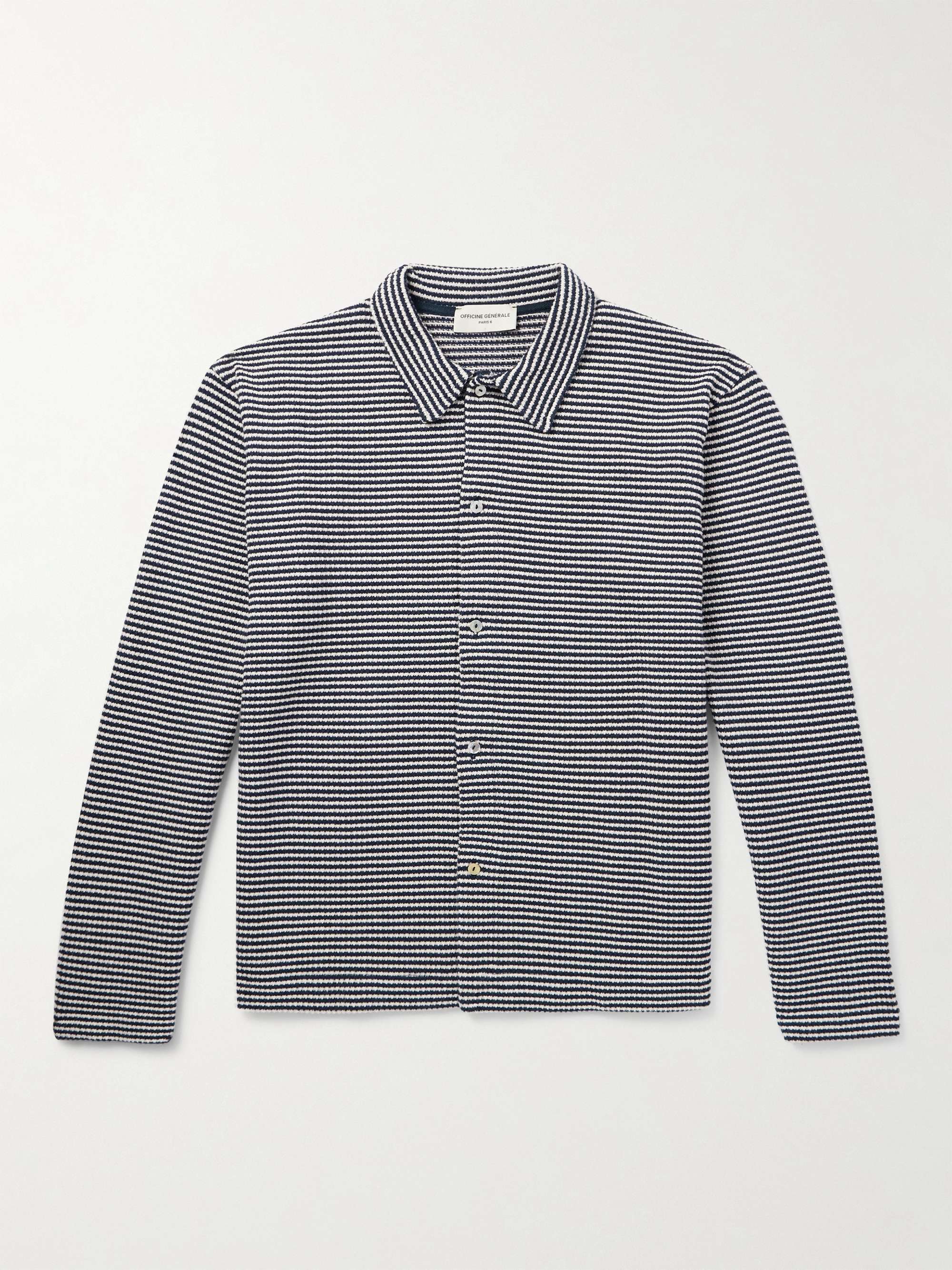 Bryan Striped Cotton-Blend Cardigan view