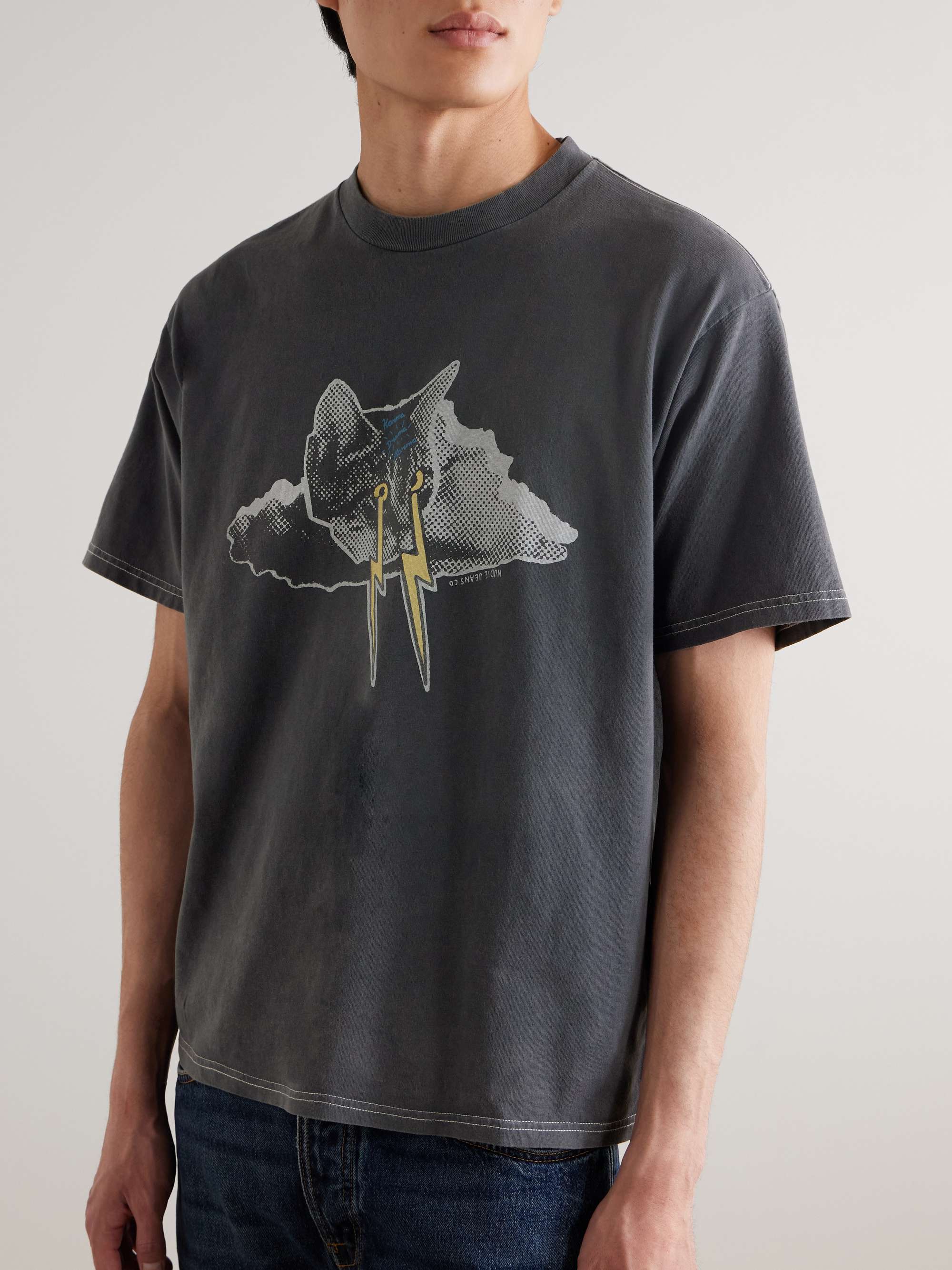 Koffee Karma Kat Printed Cotton-Jersey T-Shirt view