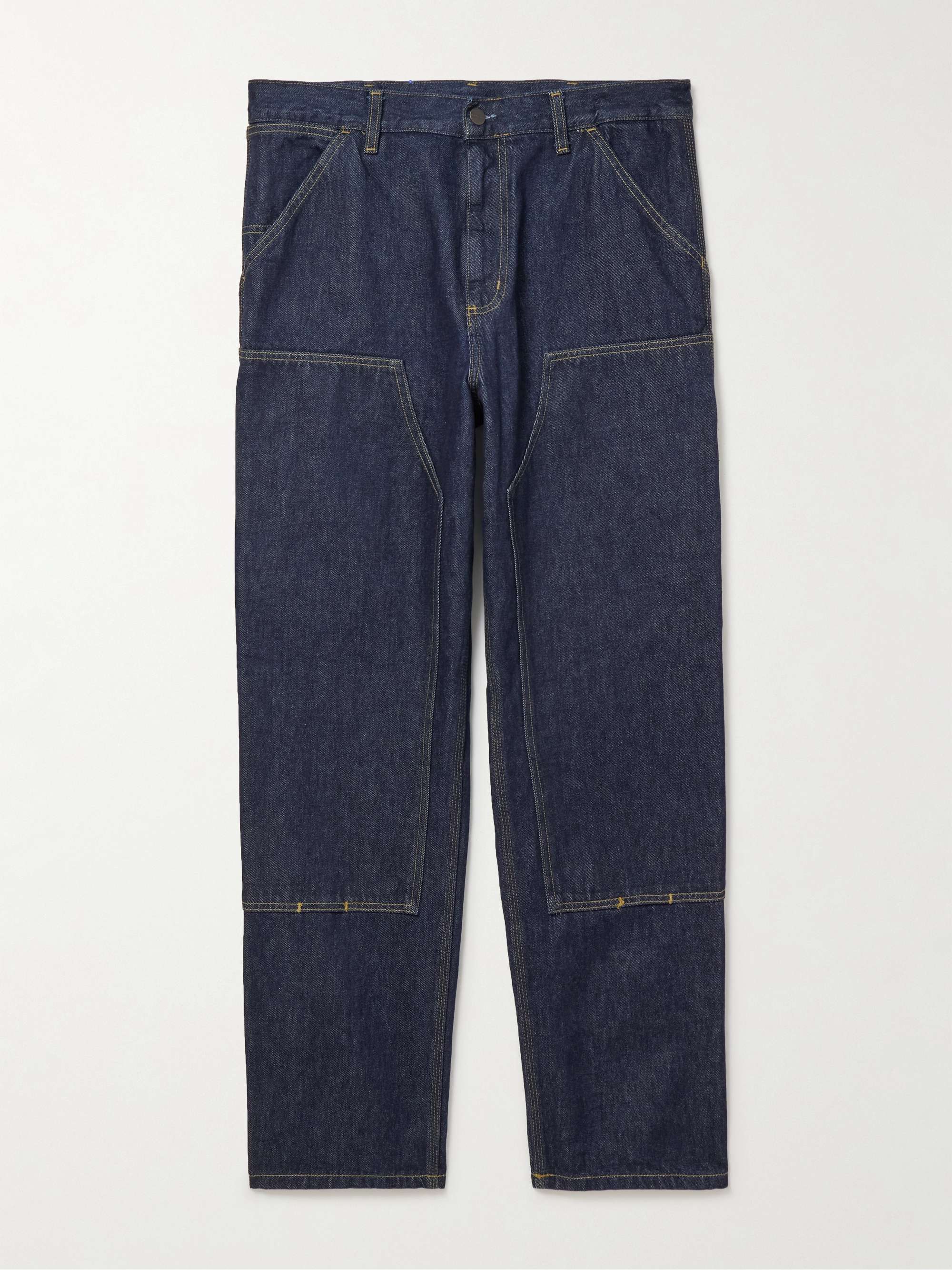 Double Knee Straight-Leg Panelled Jeans view