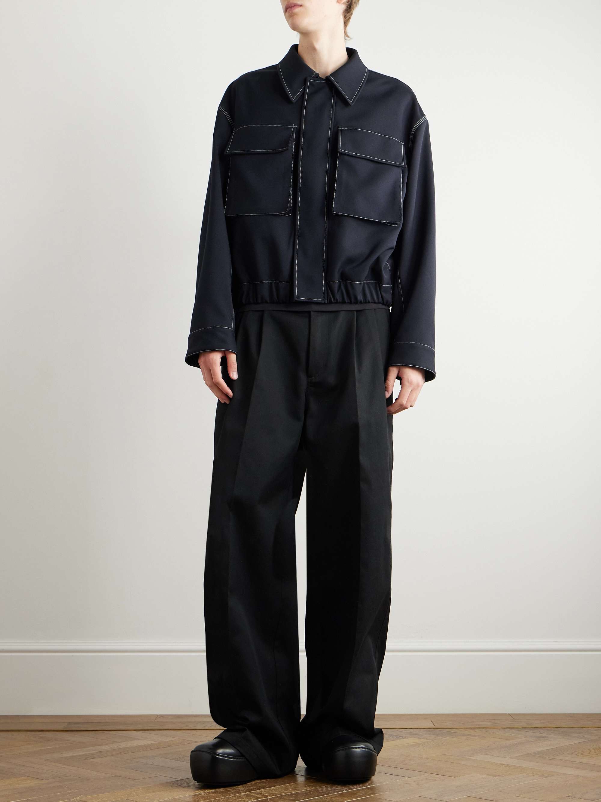 Recycled-Gabardine Blouson Jacket view
