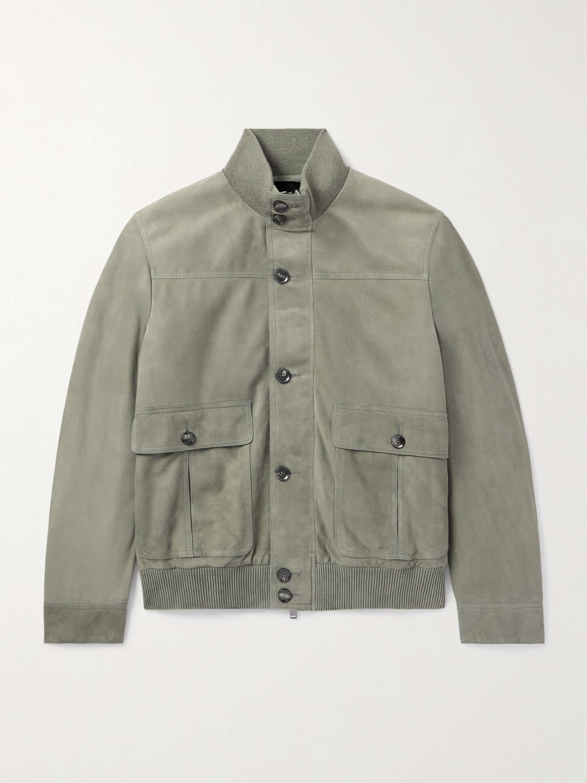 75 Padded Suede Blouson Jacket view