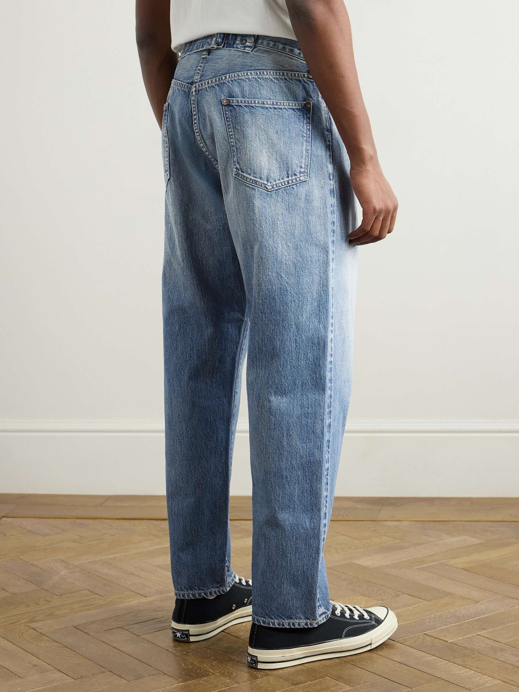 No.22 Tapered Button-Embellished Jeans view