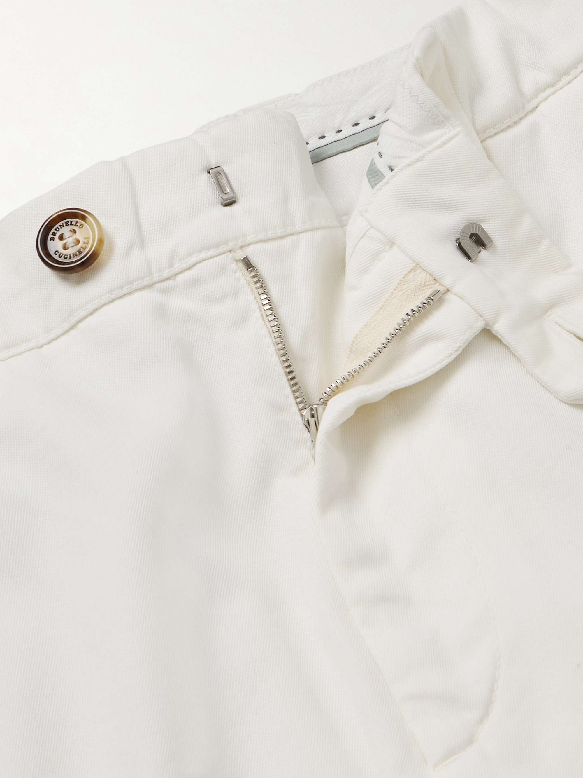 Straight-Leg Cotton-Twill Cargo Trousers view
