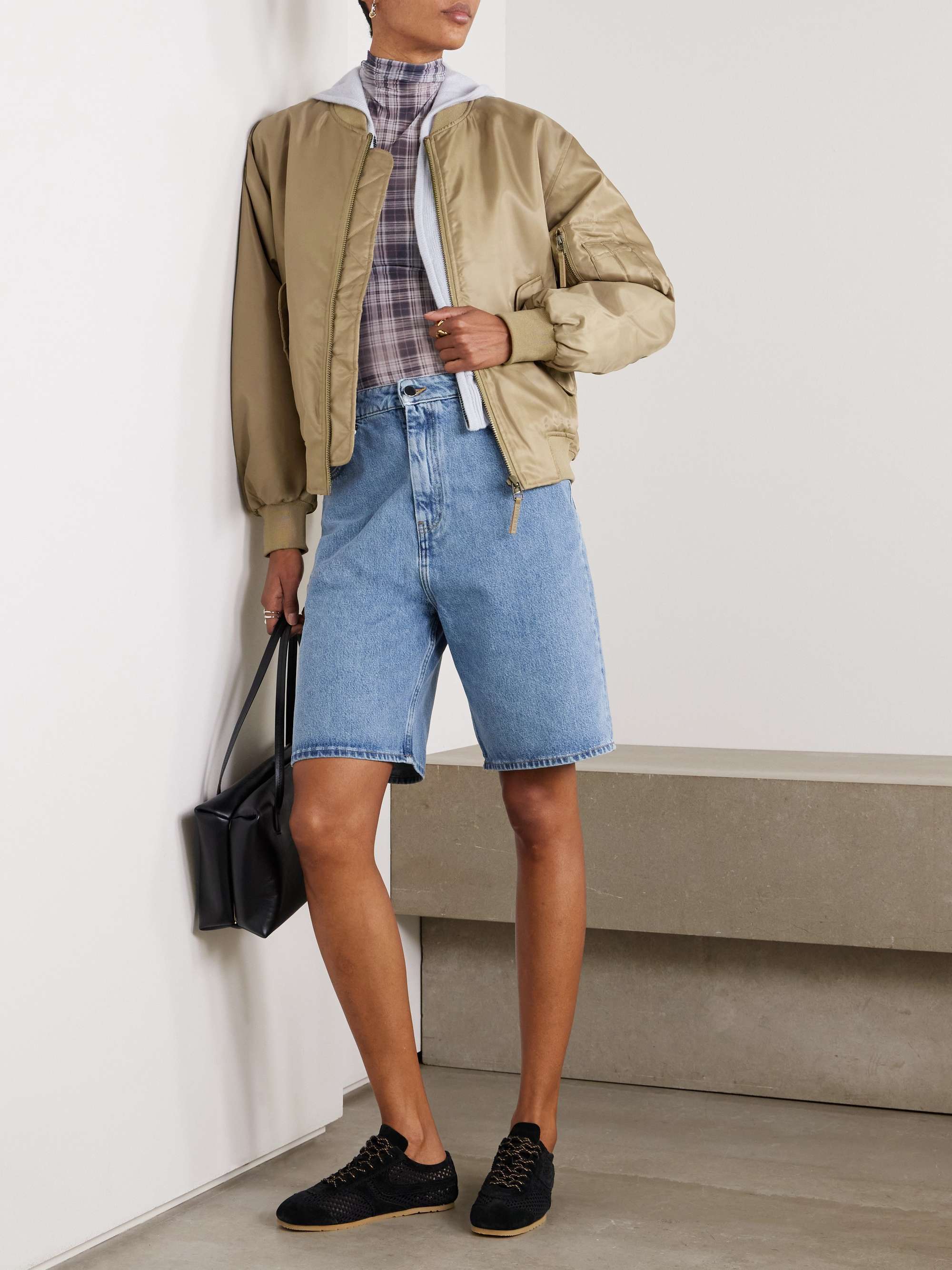 Leon shell bomber jacket view