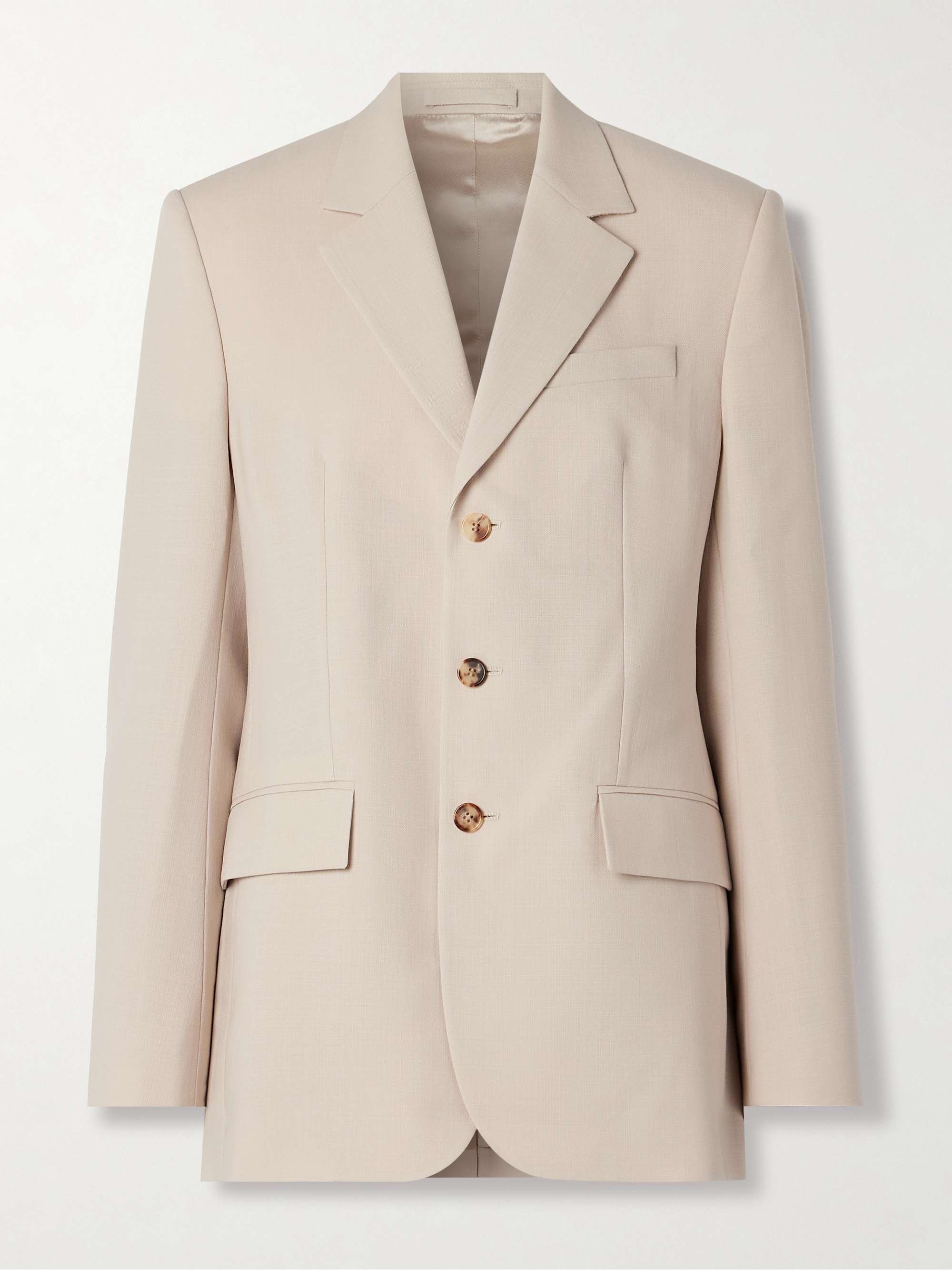 Wool-crepe blazer view