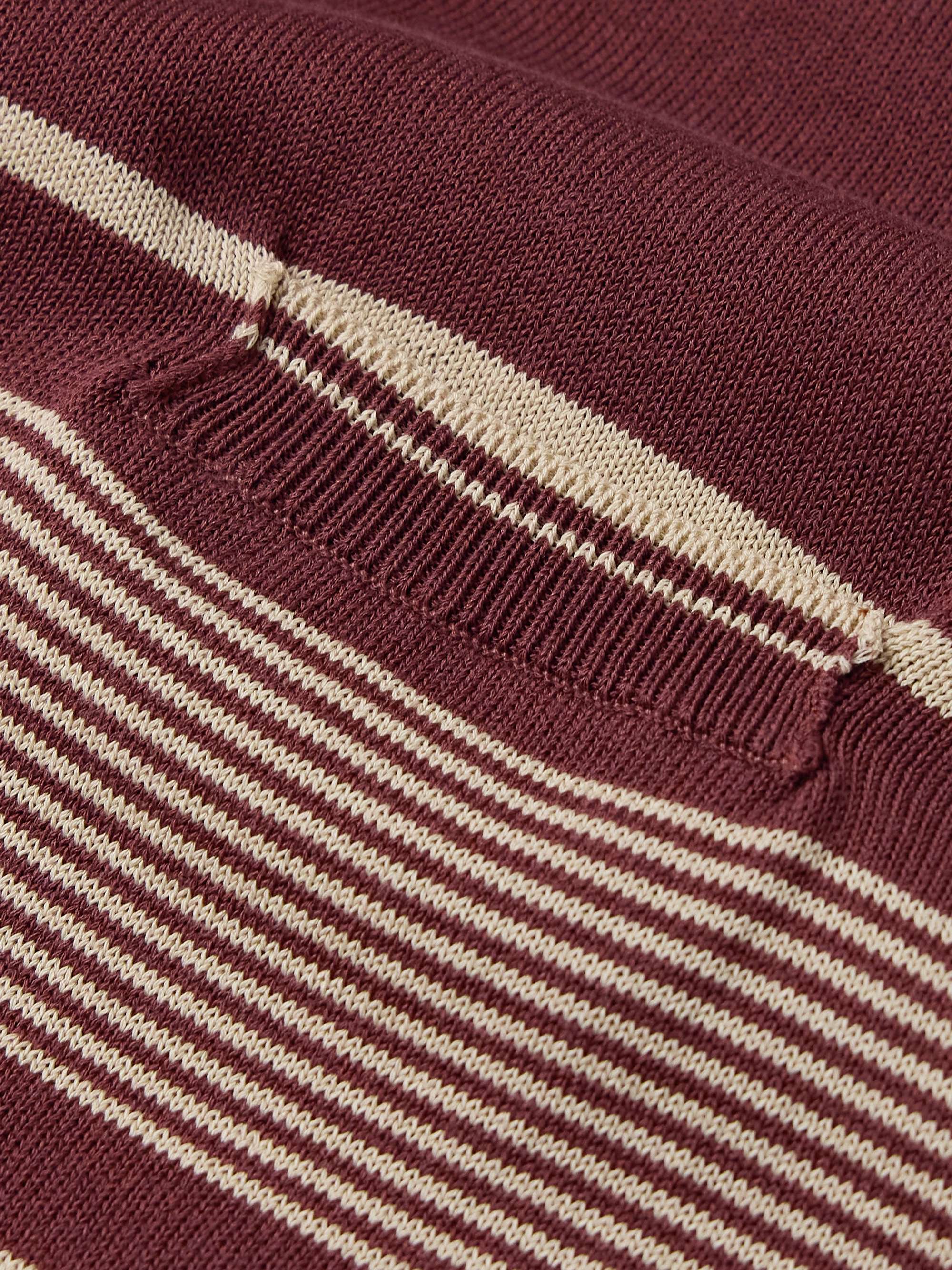 Carol Striped Cotton-Blend Polo Shirt view