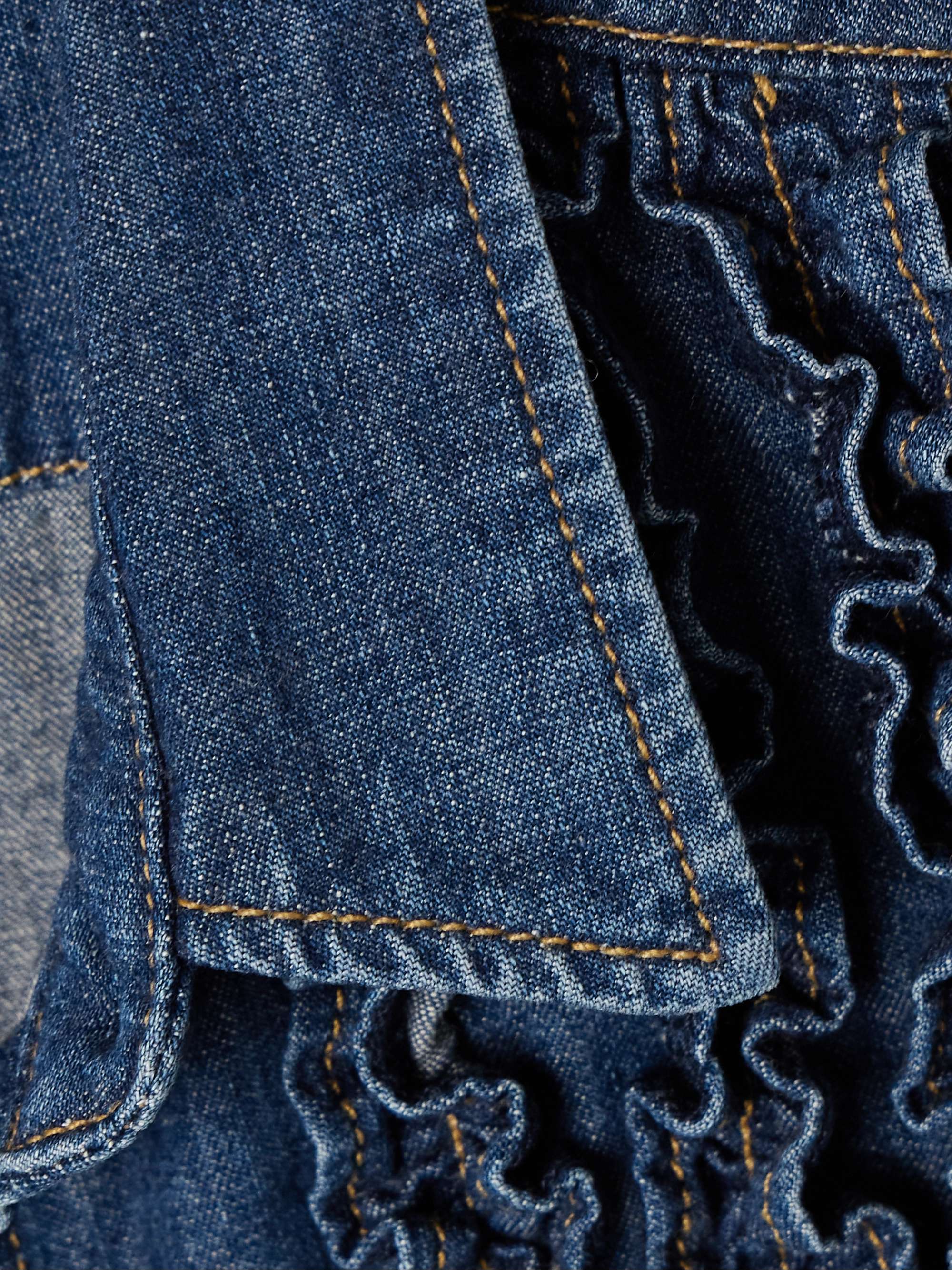 Lexa ruffled denim shirt view