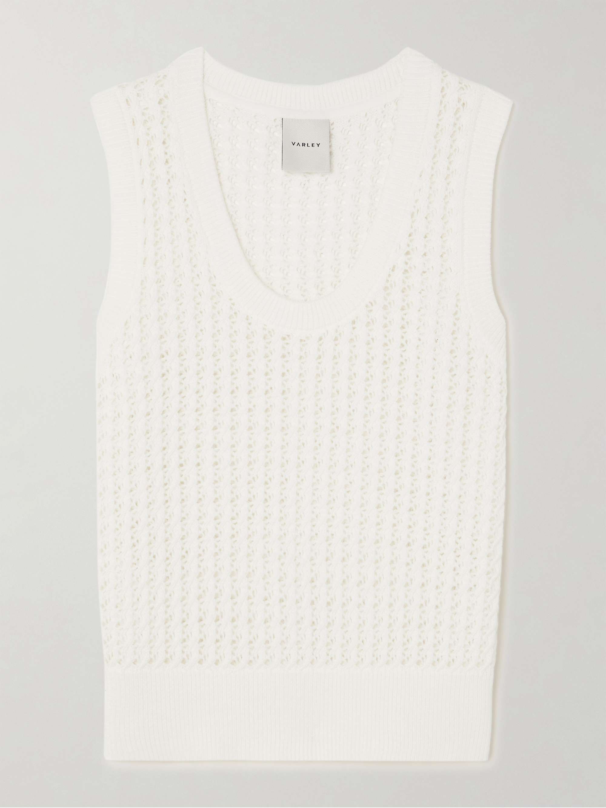 Ferns open-knit cotton tank view