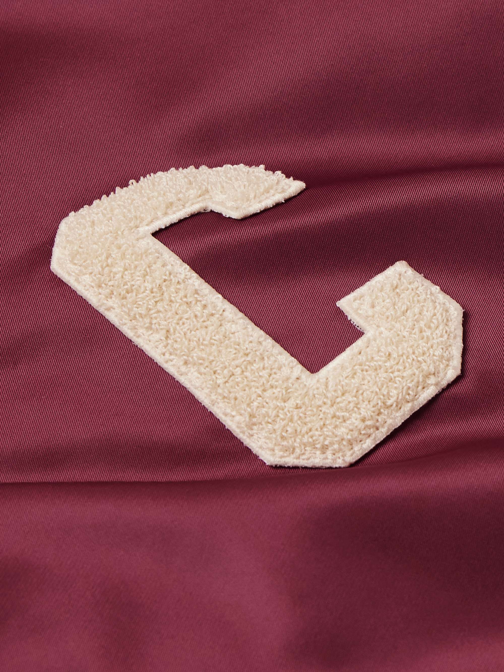 Logo-Appliquéd Padded Shell Hooded Varsity Jacket view