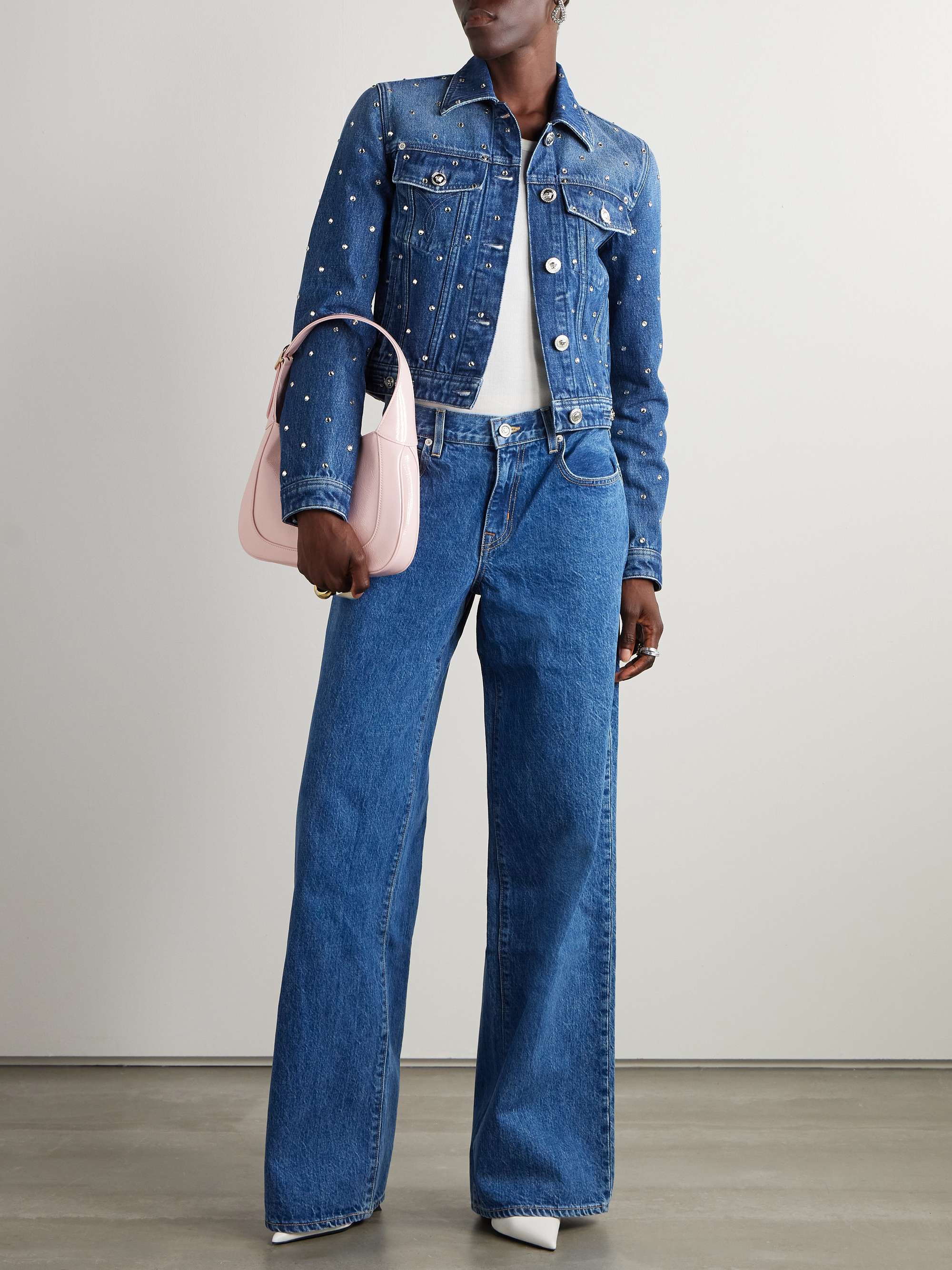 Studded denim jacket view