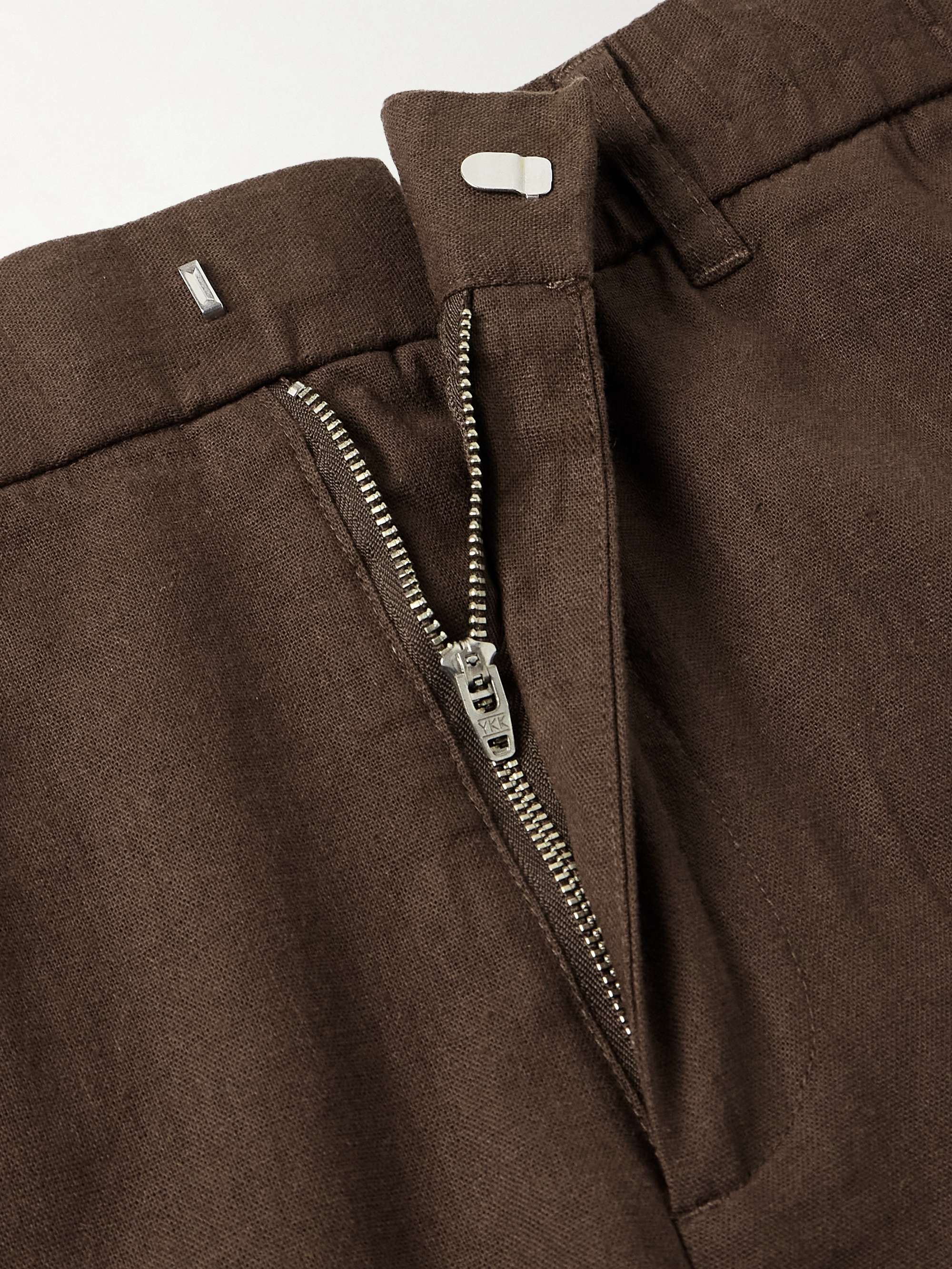 Billie 5397 Straight-Leg Linen and Organic Cotton-Blend Shorts view