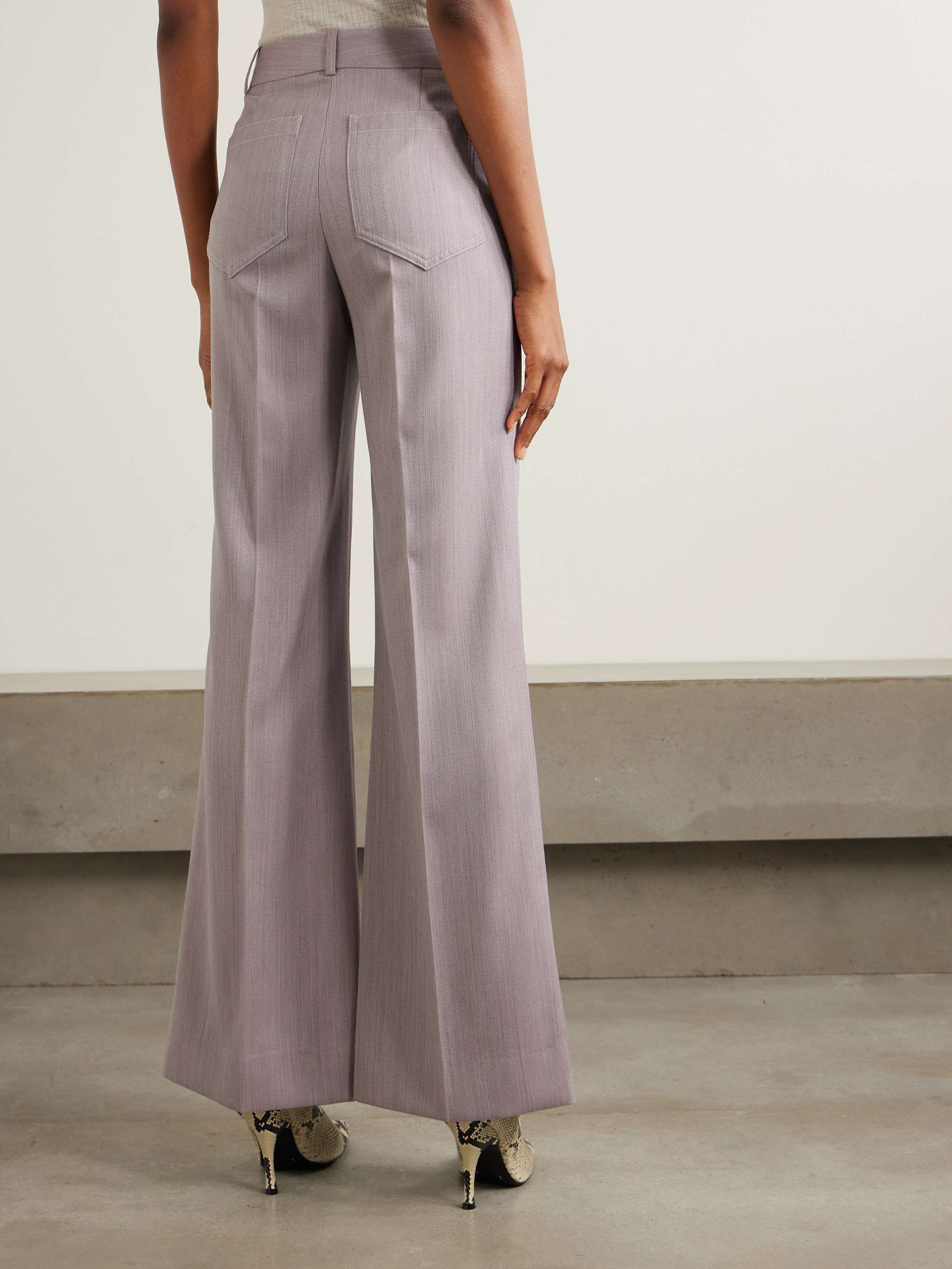 Alina textured-wool wide-leg pants view