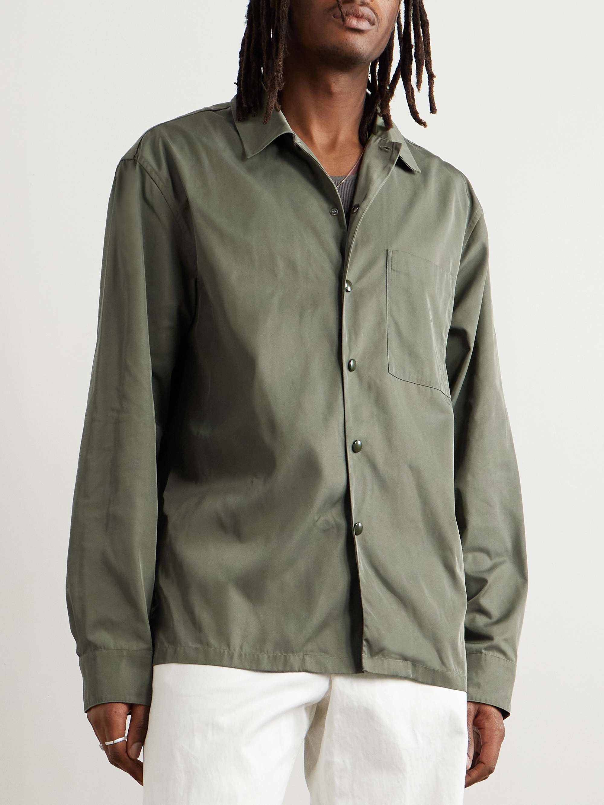 Camp-Collar Shell Shirt view