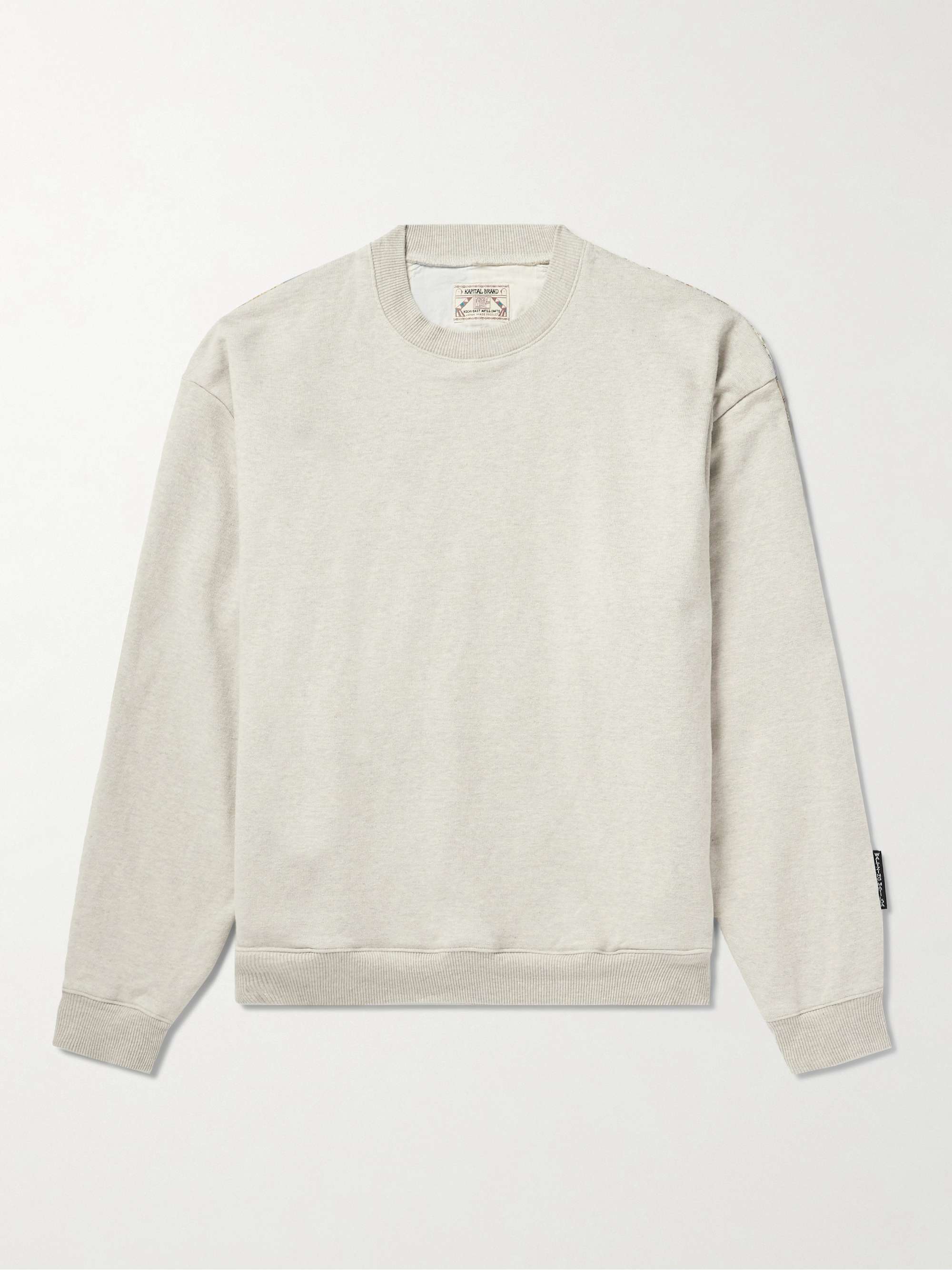 Patchwork Cotton-Blend Jersey Sweatshirt view